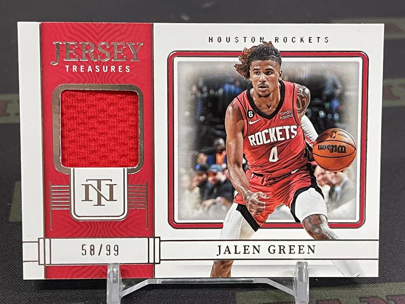 2022-23 Panini National Treasures Jalen Green 国宝 休斯顿火箭 杰伦 格林 GU实物 球衣卡 ...