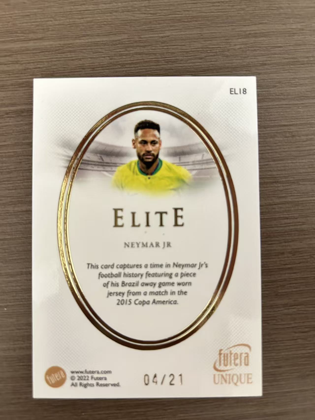 2022 Futera Futera Unique Neymar Jr. 内马尔 福特拉 21编 四窗 亲穿落场GU 球衣 物料 内少 稀有