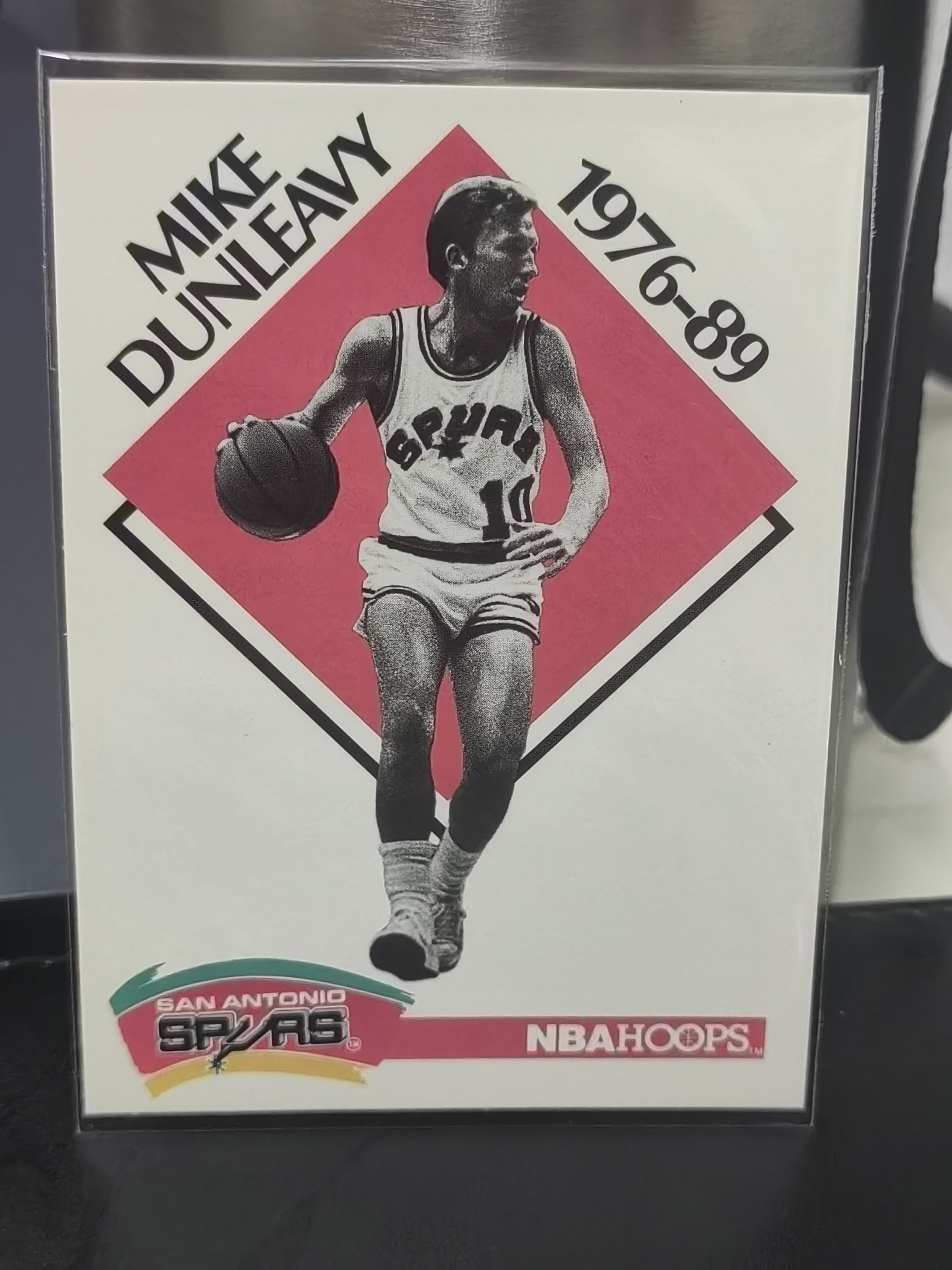 1990-91 SkyBox NBA Hoops Mike Dunleavy 迈克 邓利维 马刺 特卡 篮 白边白角 不保卡品 卡品如图