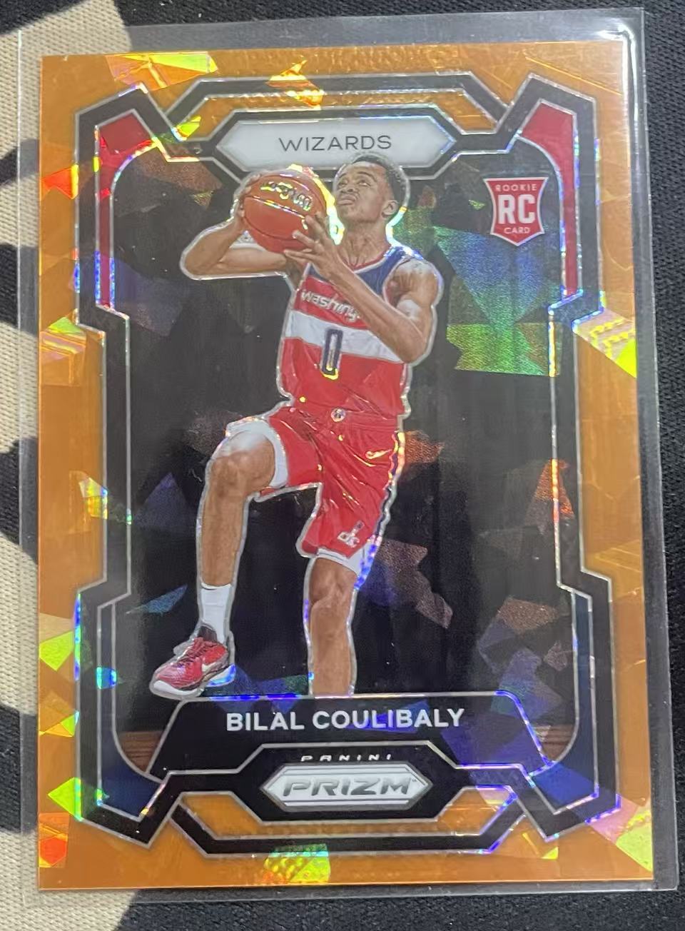 2023-24 Panini Prizm Bilal Coulibaly 比拉尔·库利巴利 奇才 rc 新秀年 橙碎冰 碎冰折 折射 适合彩虹 值得收藏(猴子卡社)
