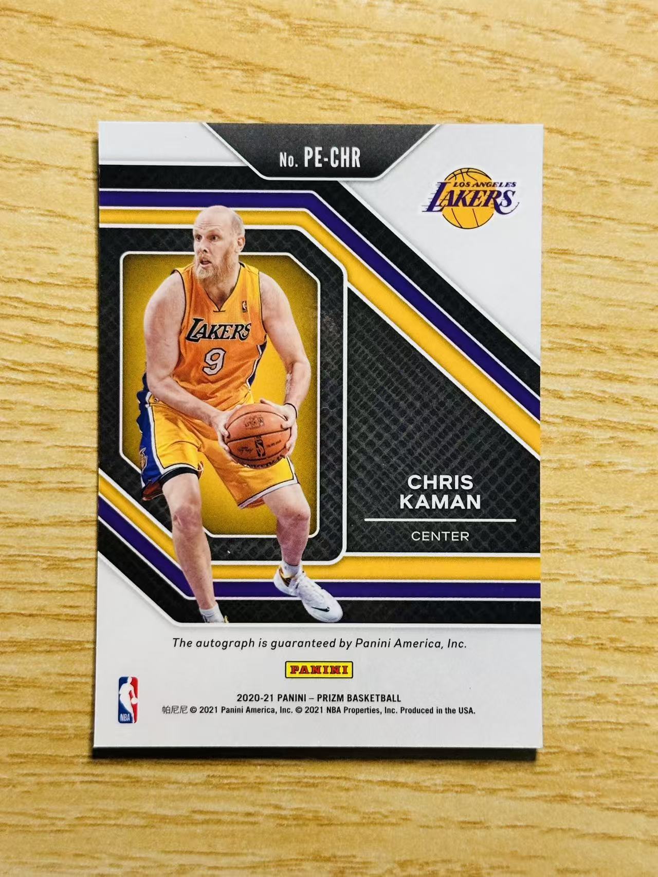 2020-21 Panini Prizm Chris Kaman 嘿嘿代卖 克里斯 卡曼 签字 湖人 收藏必备