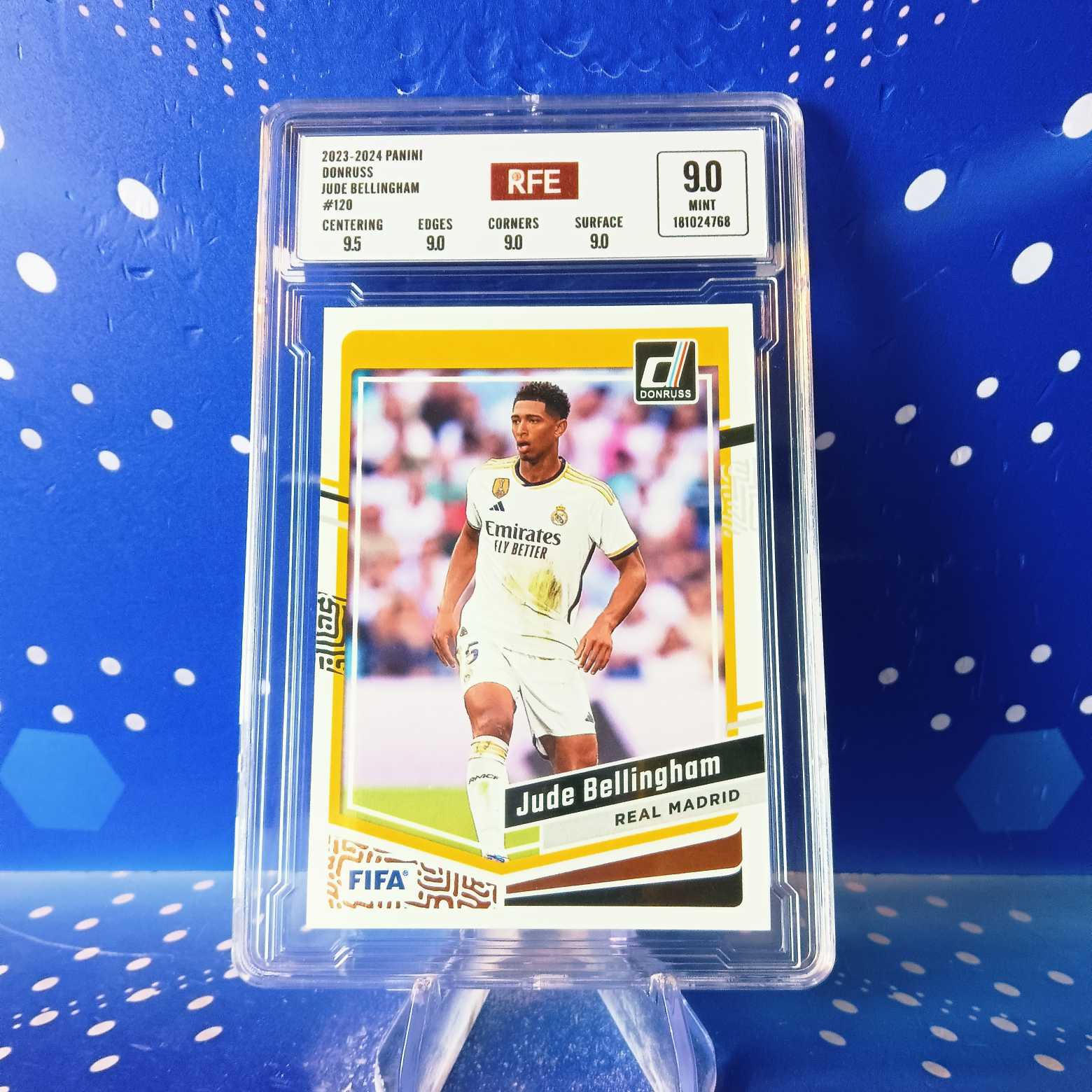 2023-24 Panini Donruss 贝林厄姆 评级卡 皇马 实卡精美稀有 品质保障 投资收藏必备 生日礼物 【蓝色星球】