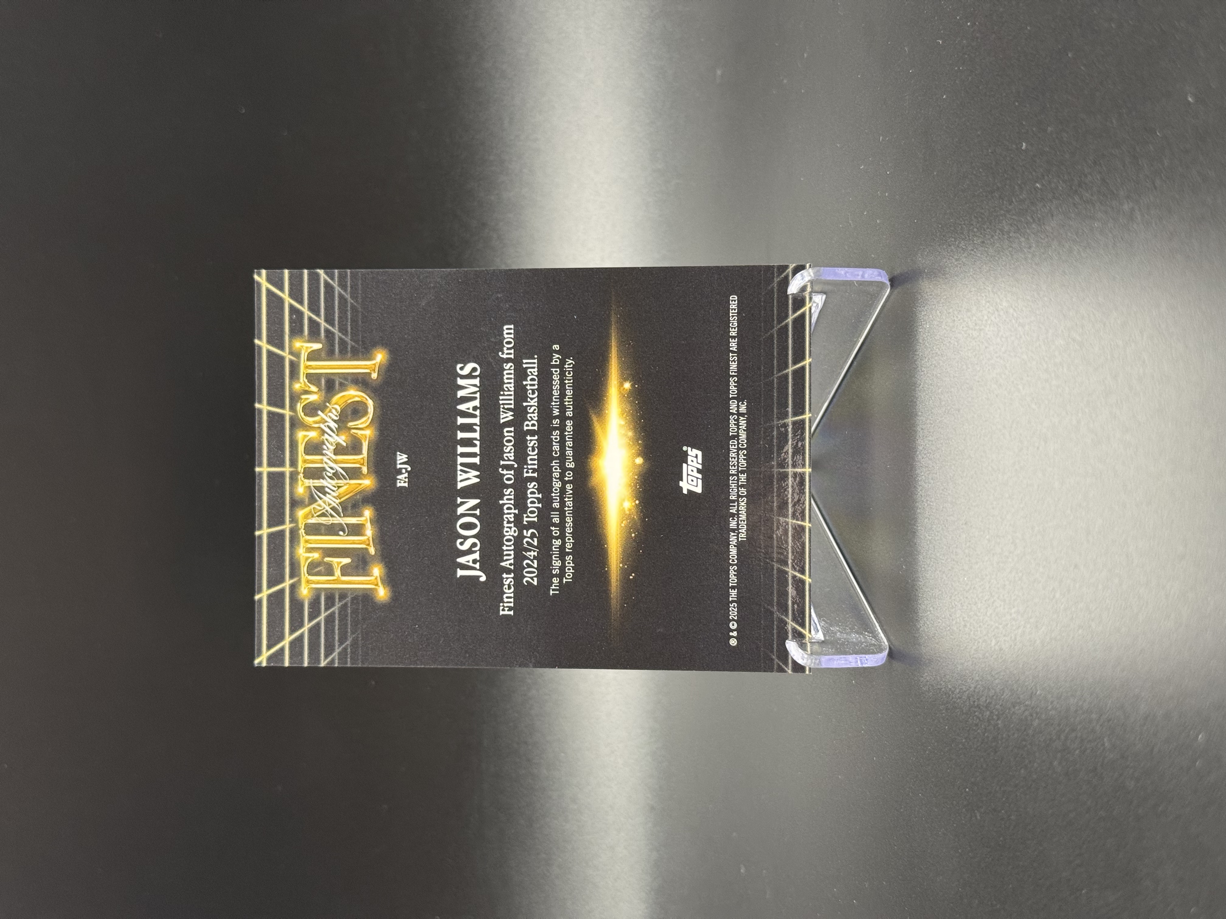 2024-25 Topps Finest Jason Williams 【鲨鱼辣椒 免费代拍】贾森 威廉姆斯 白巧克力 签字 Finest 银折 专收必备 收藏必备#Tzy