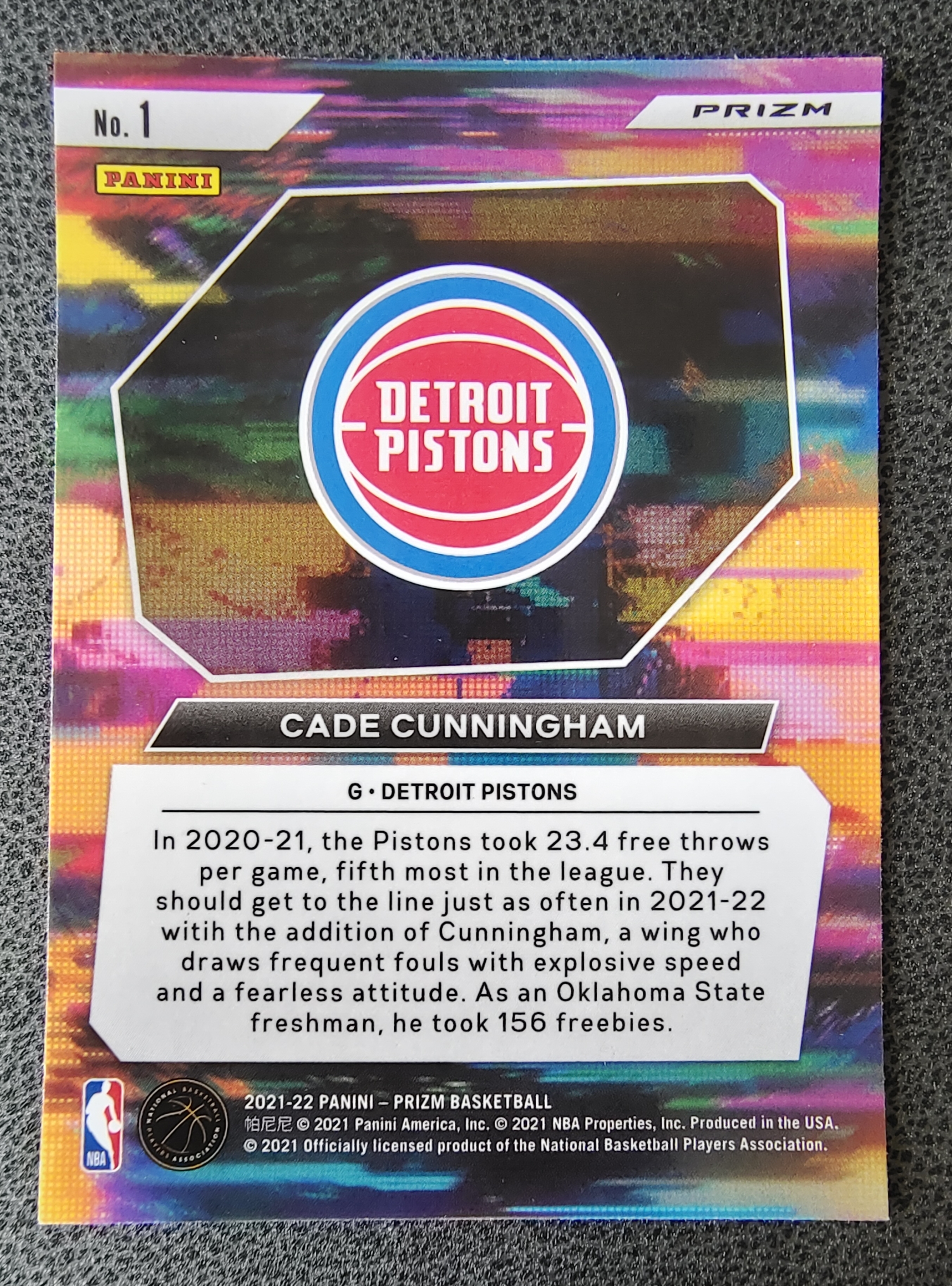 2021-22 Panini Prizm Cade Cunningham RC 底特律 活塞队 凯德 康宁汉姆 instant impact 即战力特卡 新秀 状元 银折 新赛季起飞 卡品如图