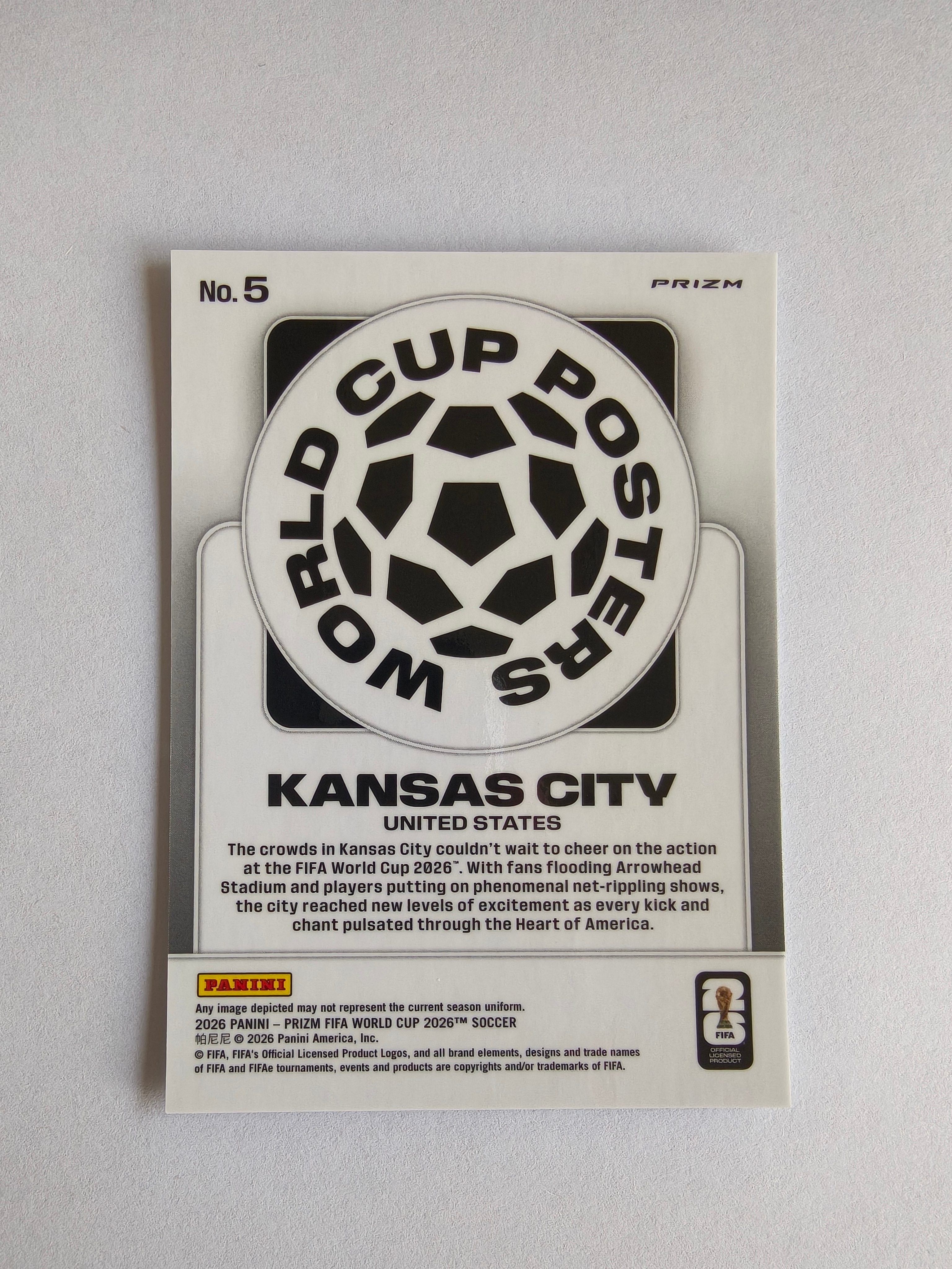 2026 Panini Prizm World Cup Kansas City 2025-26 帕尼尼 FIFA 世界杯 PZ 堪萨斯城 海报特卡 银折 大比例 SP 收藏必备 卡品如图 TY568