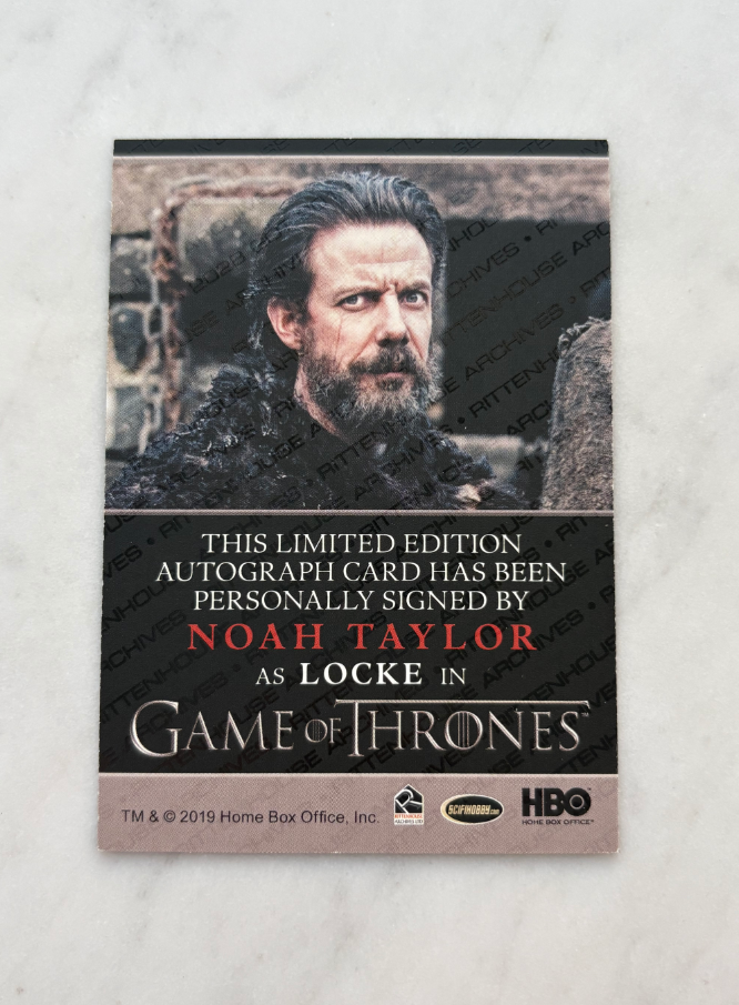 2019 Other Game of Thrones Noah Taylor HBO 权游 权利的游戏 权力的游戏 冰与火之歌 诺亚 泰勒 卡签 角色Locke