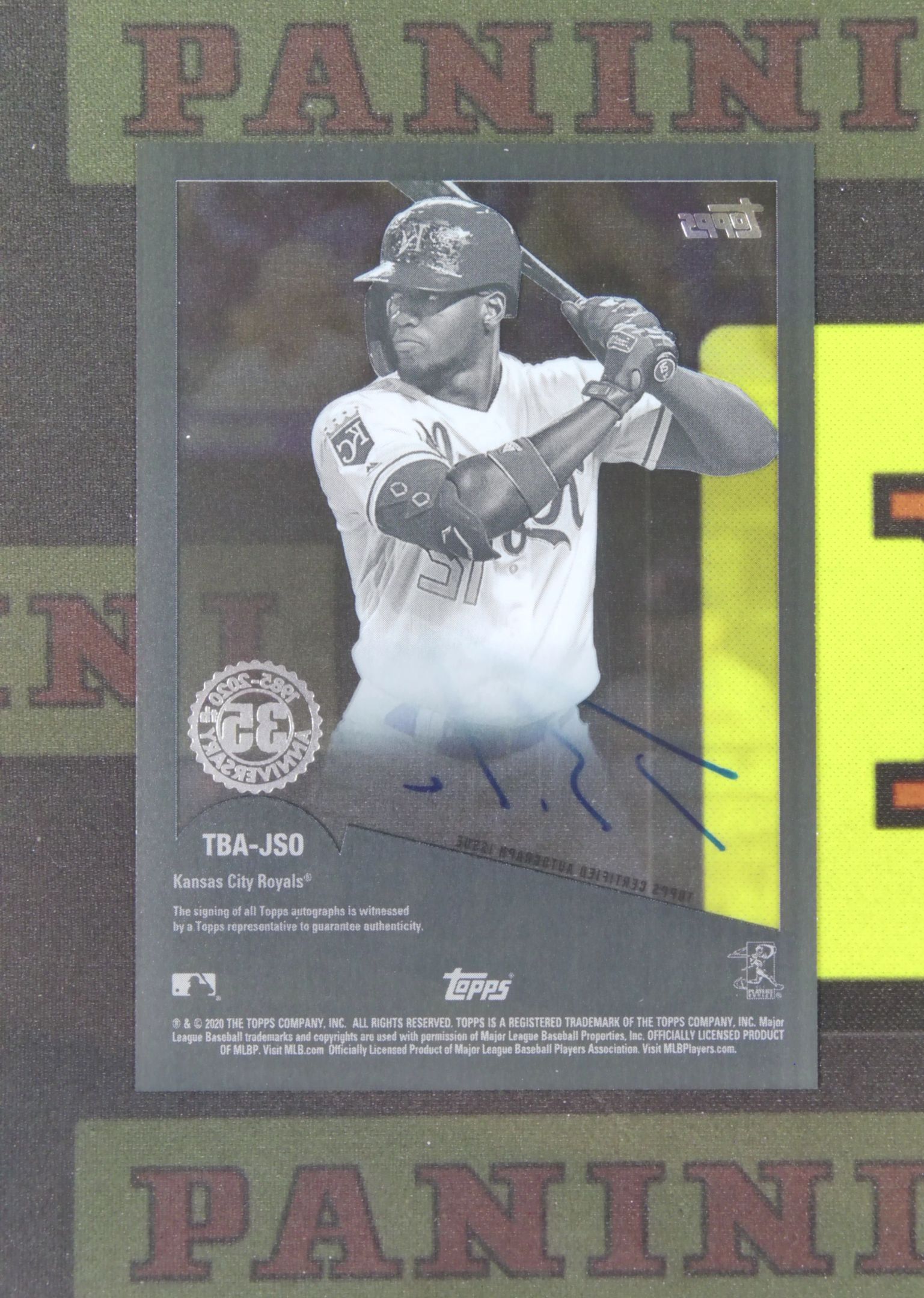 2020 Topps other Jorge Soler Nirvana Project 豪尔赫 索莱尔 堪萨斯城皇家 签字 卡签 胶片 35周年 1985 复古 卡品如图 收藏必备 吴¥