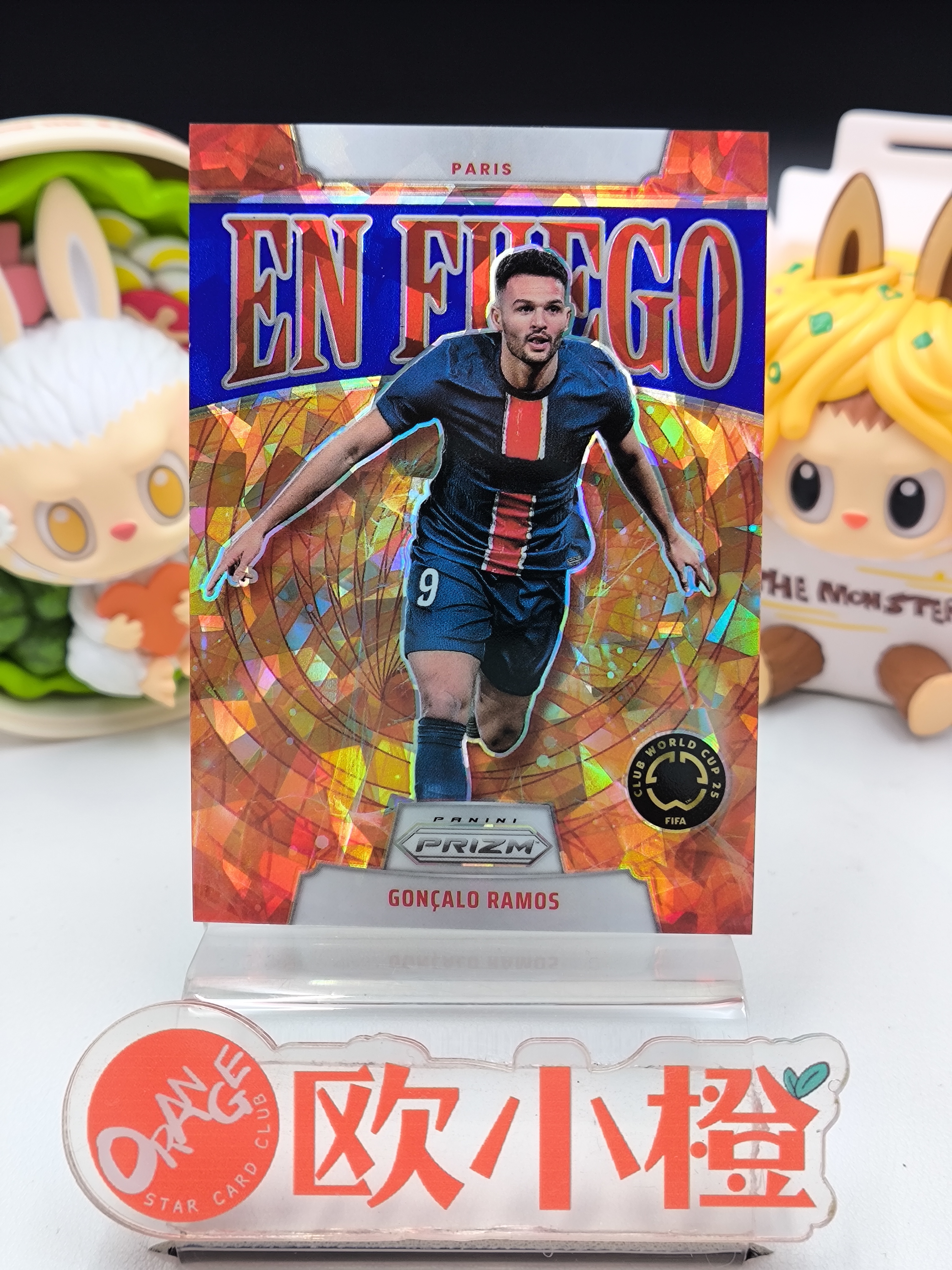 2025 【欧小橙急速拍】 Prizm Goncalo Ramos 世俱杯PZ 大巴黎 葡萄牙 贡萨洛 拉莫斯 En Fuego 狂暴特卡 蓝碎冰折 99编 细节如图 收藏必备 航-JFE9149