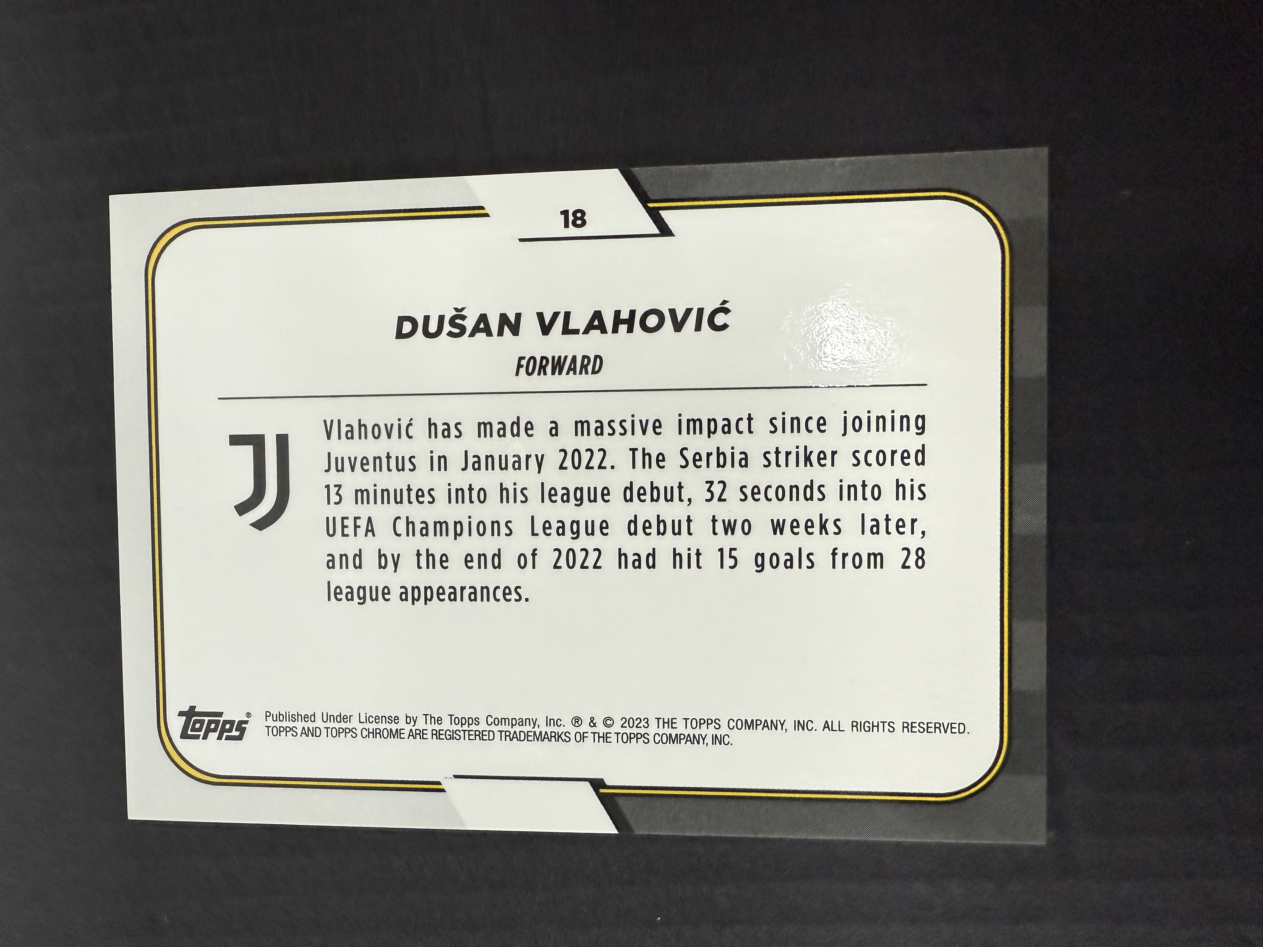 【GOAT山羊拍卖】D哥 2023-24赛季 topps chrome尤文图斯队盒系列 弗拉霍维奇 斑马折 /75 尤文图斯 品相如图