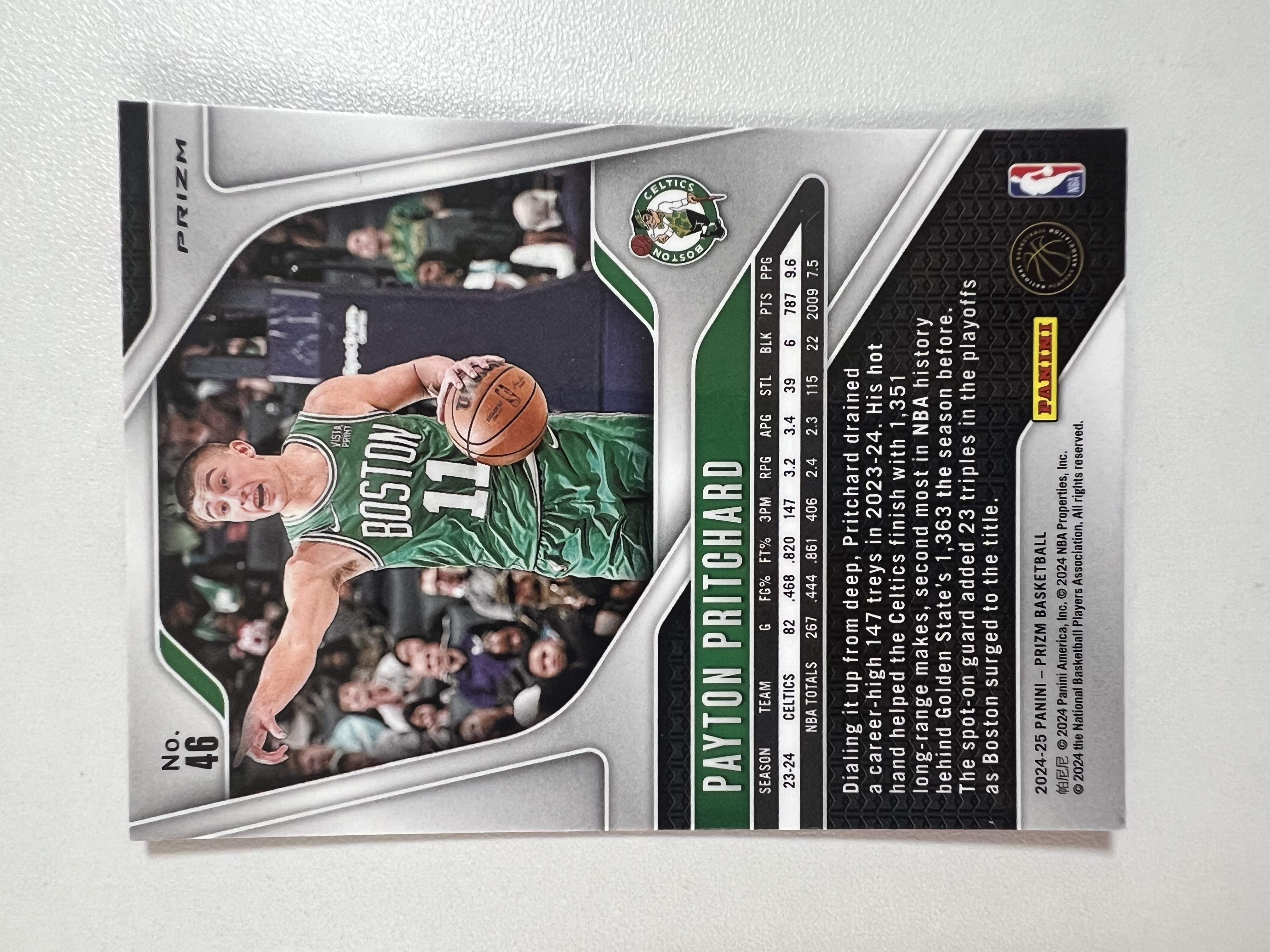 2024-25 Panini Prizm Payton Pritchard 普理查德 凯尔特人 PZ系列 粉碎冰 HH03 收藏凑套 卡品如图