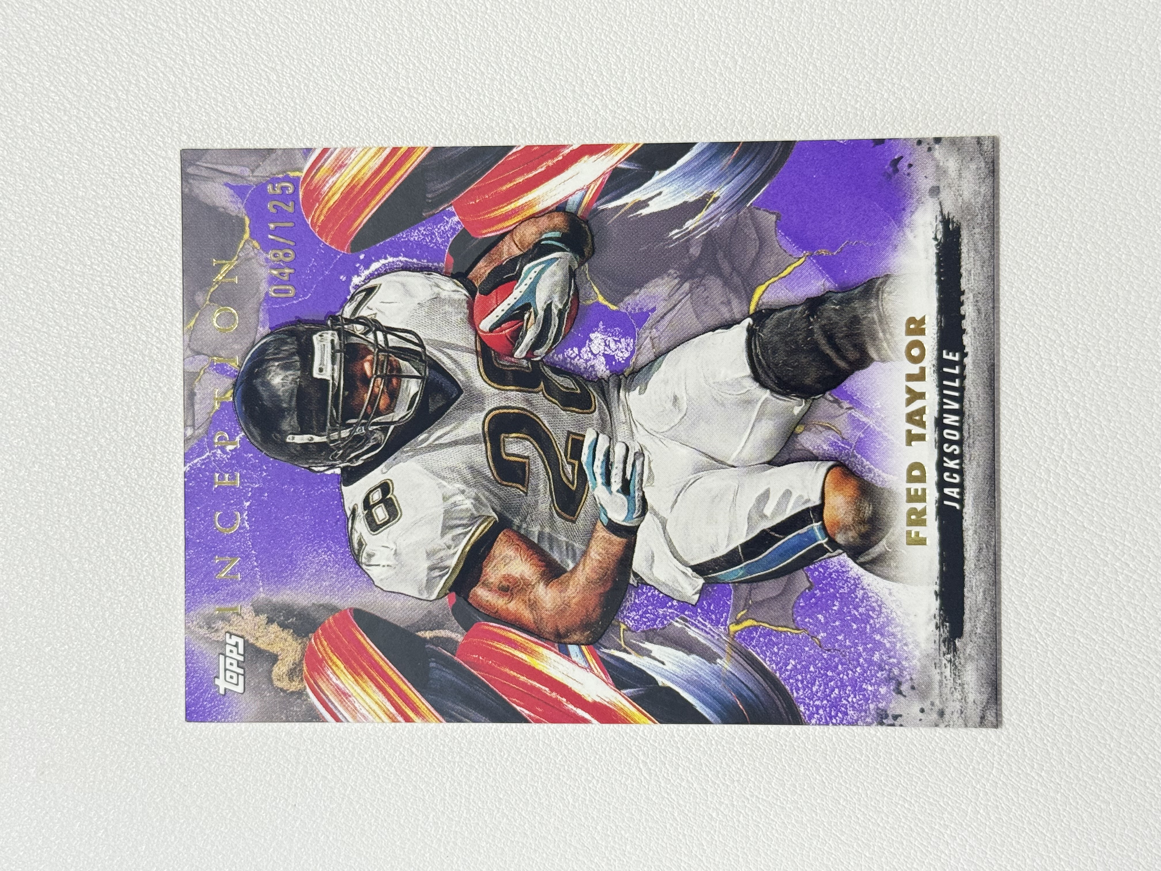 【天秤座拍卖大比例预付】2024 Topps Inception 橄榄球 盗梦空间 NFL Fred Taylor 弗雷德 泰勒 紫折 125编 收藏必备※Max