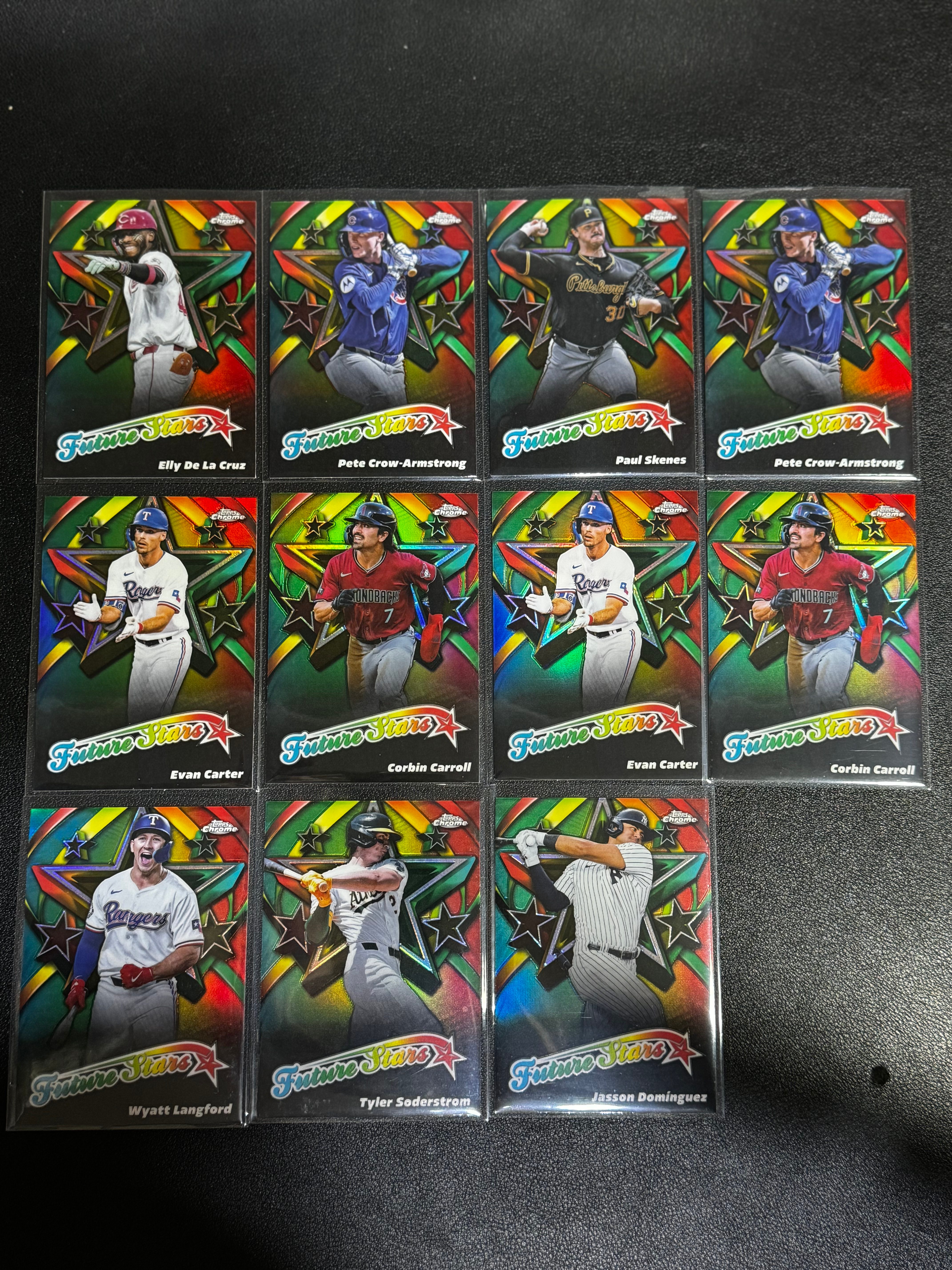 2025 Topps Chrome MLB 棒球大联盟 银折 Future Stars 未来之星 特卡 保罗・斯肯斯 Paul Skenes 埃利・德拉克鲁斯 Elly De La Cruz LWDG