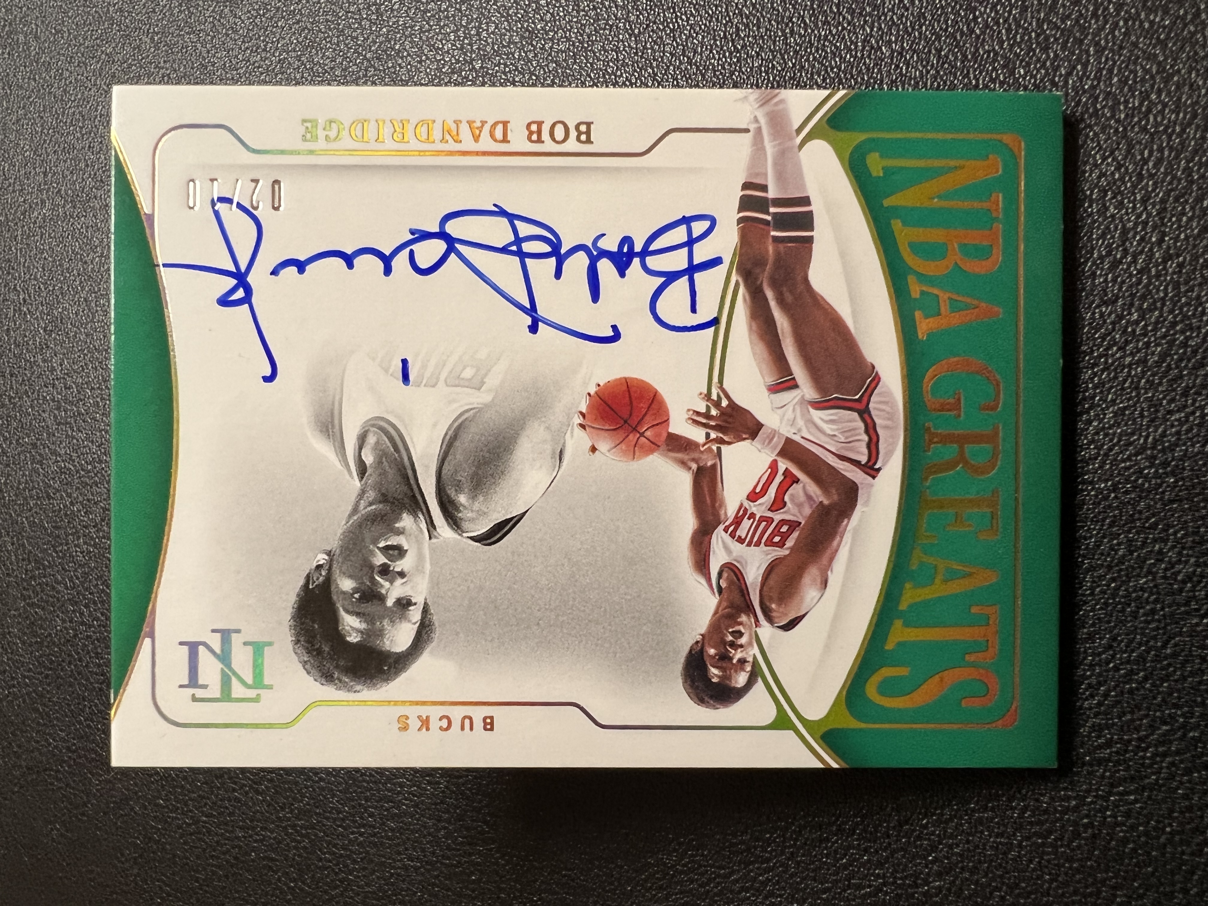 2021-22 Panini National Treasures Bob Dandridge 【星佑代卖】国宝 雄鹿 鲍伯 丹德里奇 签字 卡签 金平行 10编 收藏必备