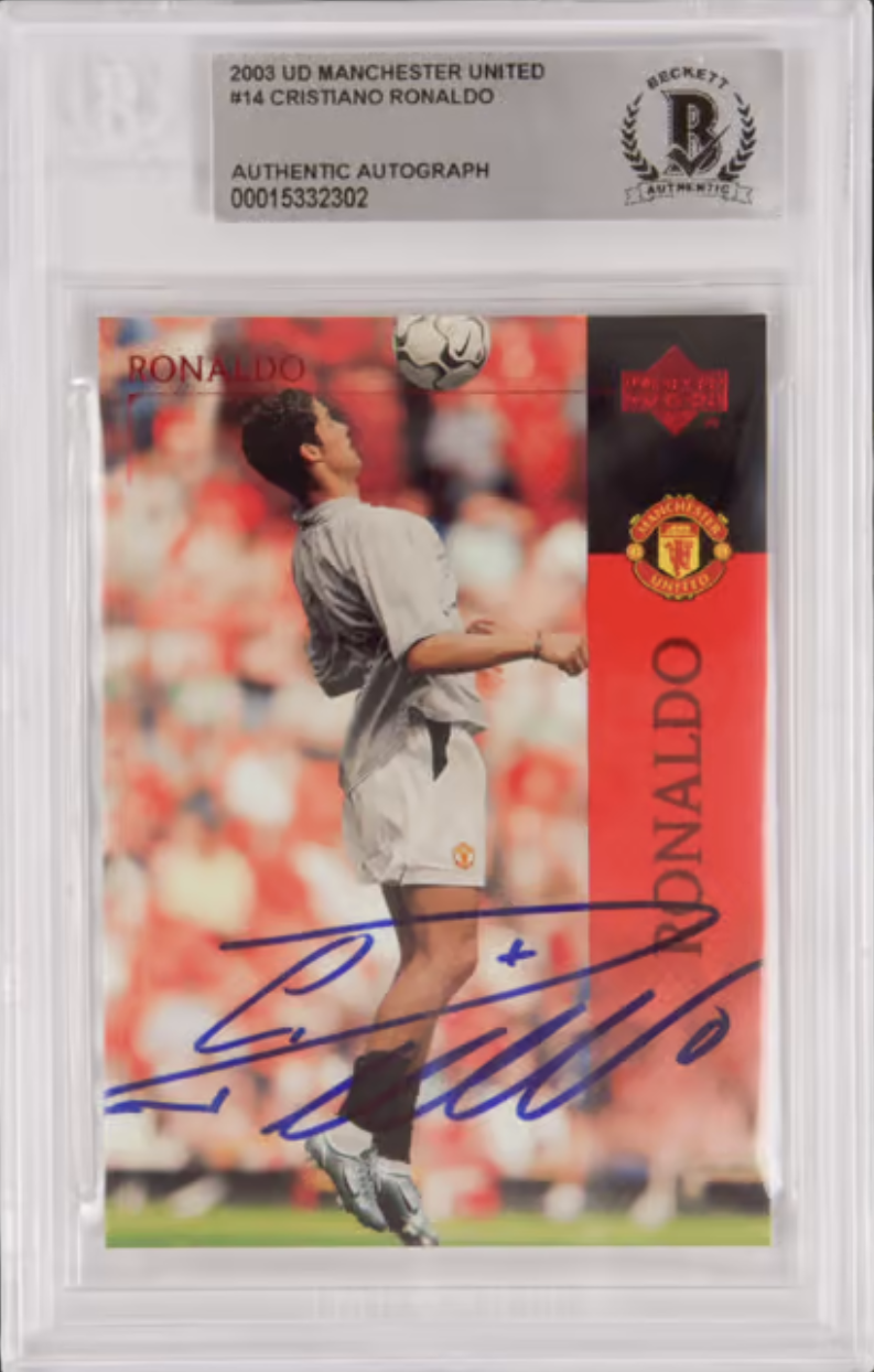 Cristiano Ronaldo Signed 2003 Upper Deck #14 Manchester United - BGS Authentic