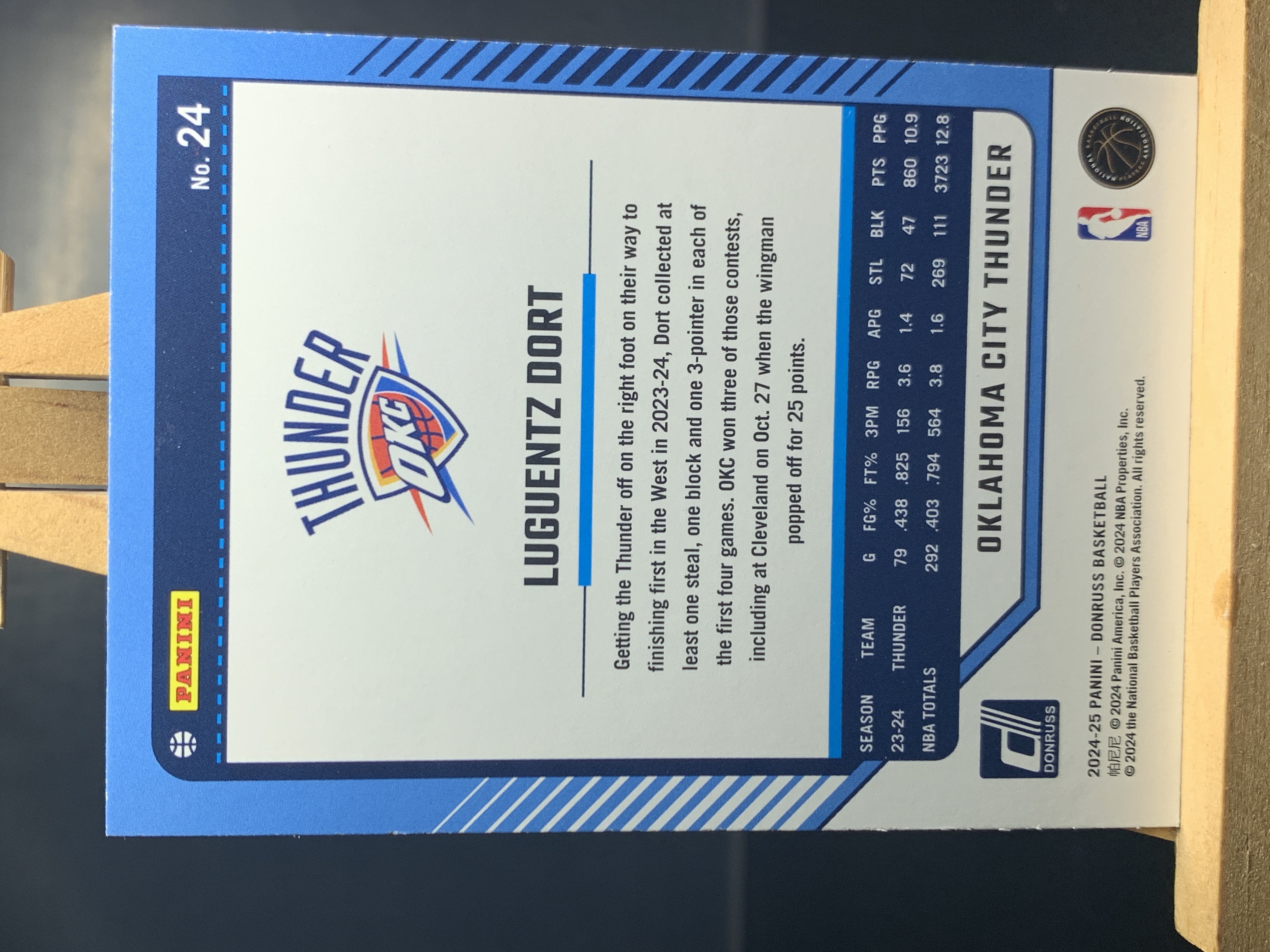 (A4) 2024-25 PANINI 杜蕾斯系列 吕冈茨 多尔特 雷霆 实卡好看 收藏凑套必备 卡品如图!!!