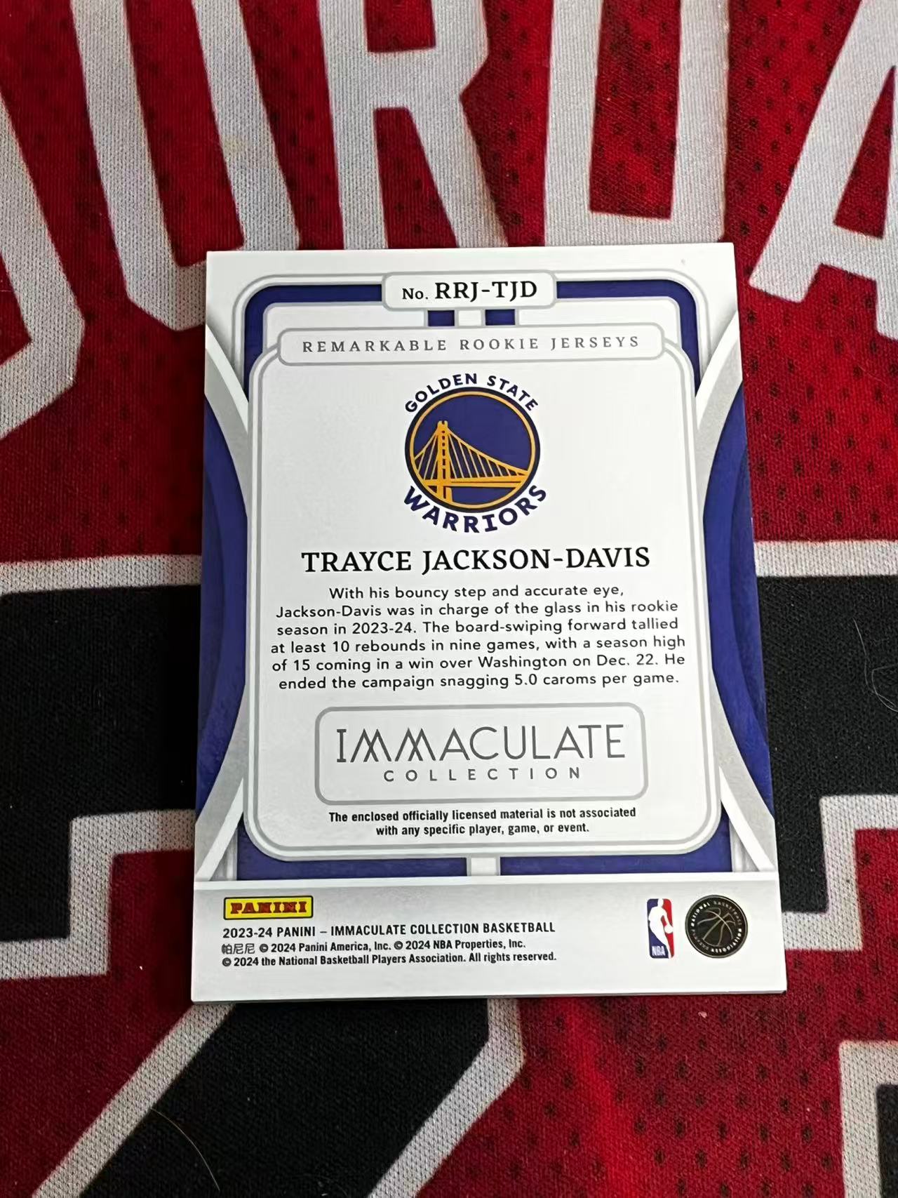 【接寄拍】2023-24 PANINI NATIONAL 国宝高端系列 勇士 新秀RC TJD土鸡蛋 特雷斯杰克逊戴维斯 99编 新秀大窗球衣物料切割 衣料实物卡 专收凑套必备【烂臭嘴拍卖】