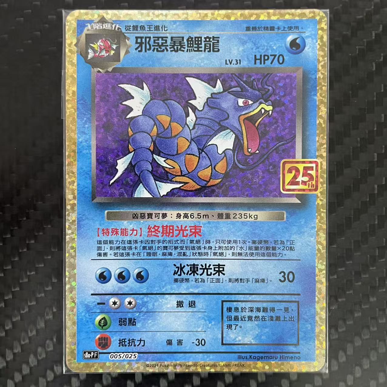 2021 Pokemon TCG S8a-PF 邪惡暴鯉龍 cht 【杰克森拍卖】邪恶暴鲤龙 闪卡 25周年特典卡 繁中 涛