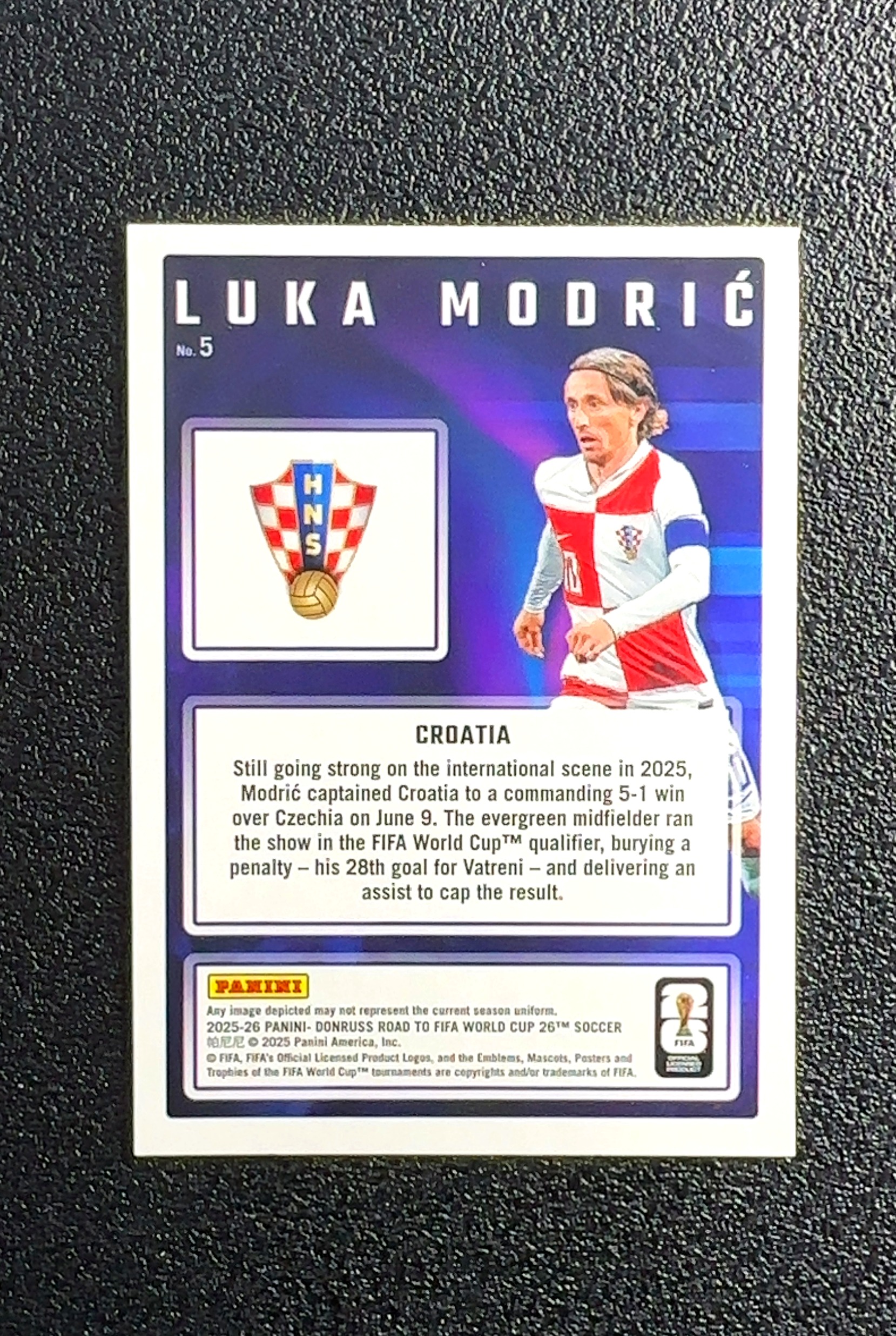 【岛屿拍卖】2025 Donruss Road to FIFA World Cup Road to FIFA World Cup 世界杯之路 Luka Modrić 卢卡·莫德里奇 0023#332