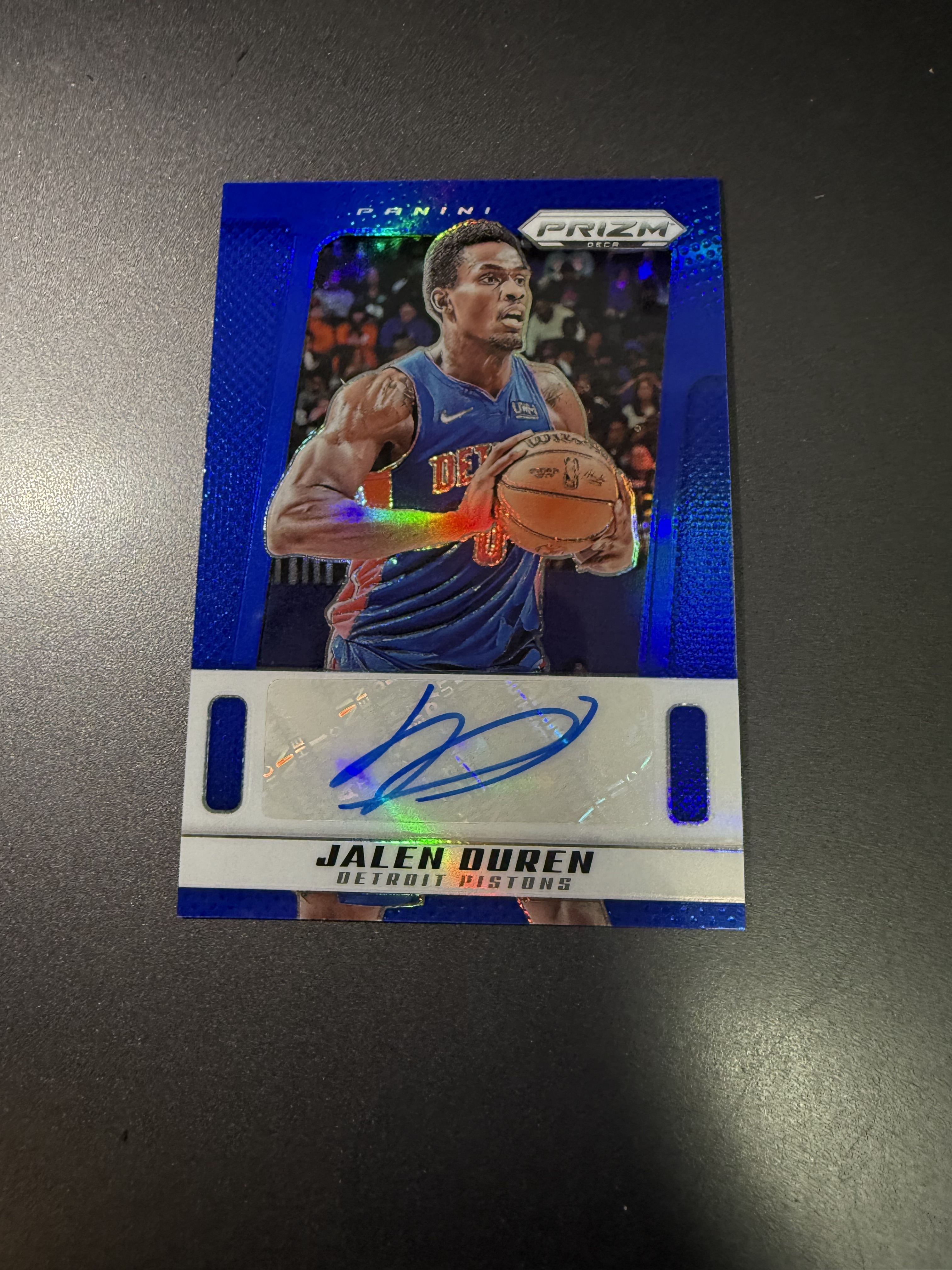 2024-25 Panini Prizm Jalen Duren 杰伦杜伦 蓝折 49编 签字 龙