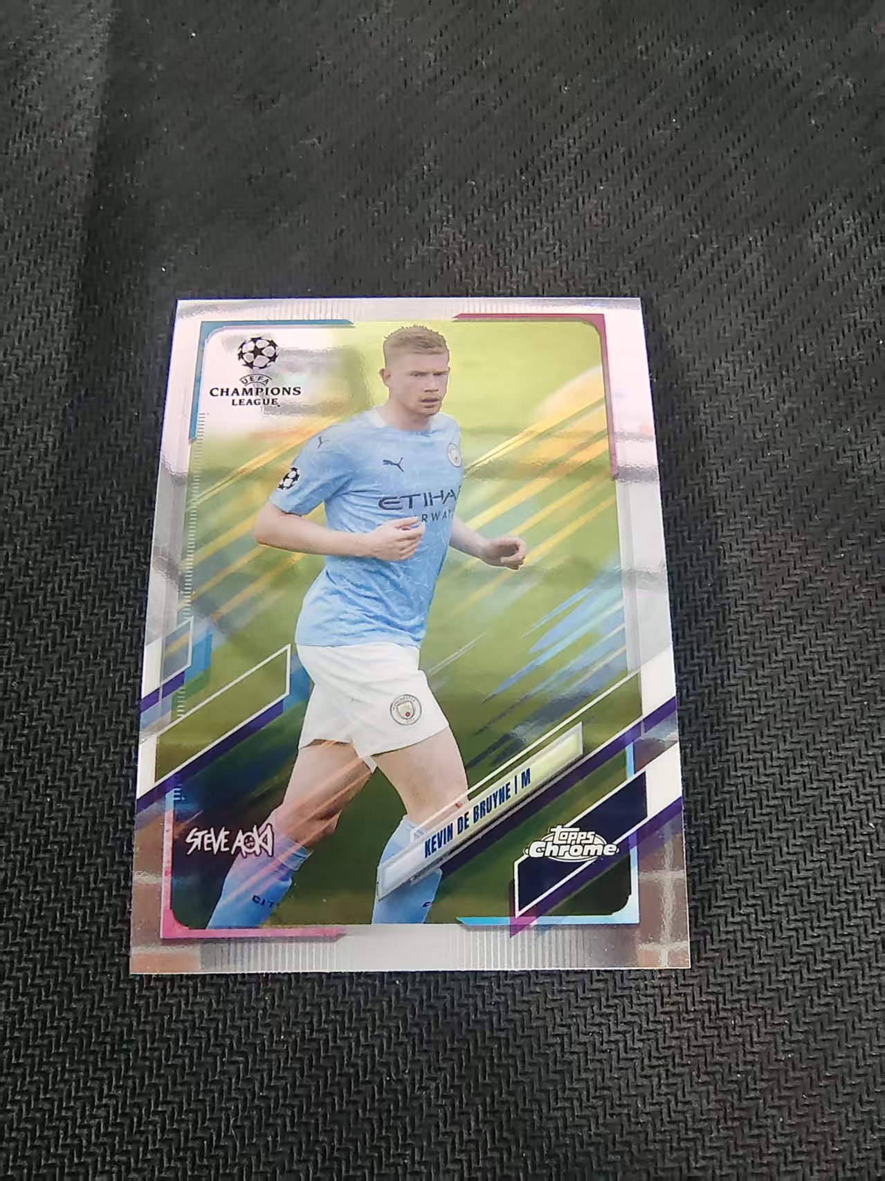 【可合并,不累计】2021 Topps Chrome Kevin De Bruyne 曼城 德布劳内 欧冠 划痕 边角瑕疵 @18