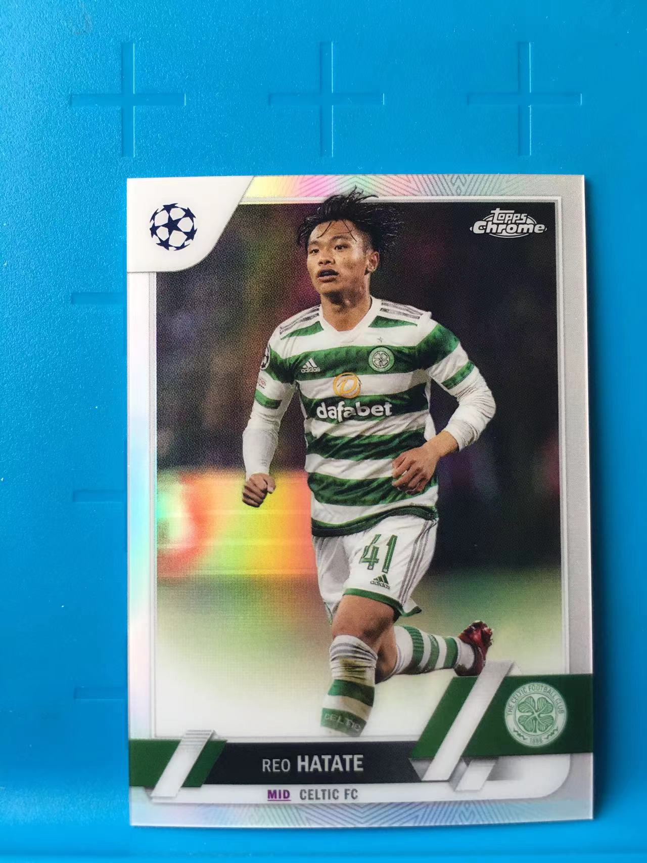 2023 Topps Chrome reo hatate 欧冠  旗手怜央 凯尔特人 银折 卡品如图 J16Q