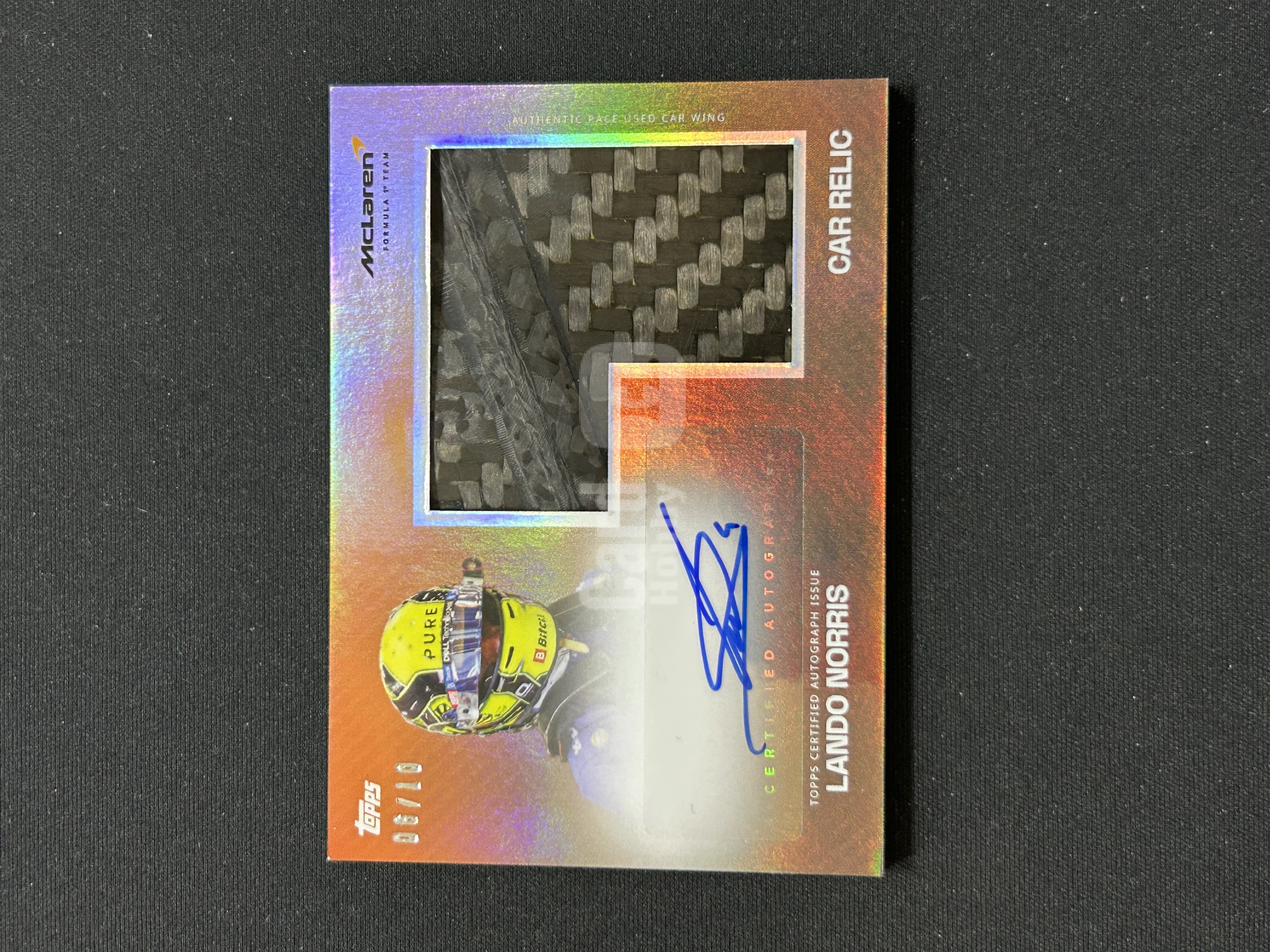 2026 Topps McLaren Racing Lando Norris 【卡卡拍卖】兰多 诺里斯 迈凯轮 元年队盒 新晋世界冠军 首版 碳纤维签 黑折 /10 超低编 卡品如图 凑套必备