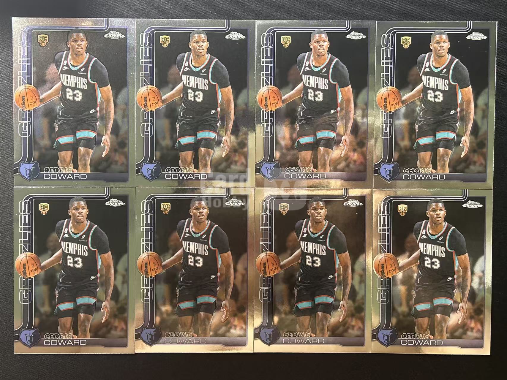 2025 Topps Chrome TCU Update Cedric Coward 塞德里克 考沃德 灰熊 新秀RC Base 8张打包 选图巨帅 细节如图-冰块