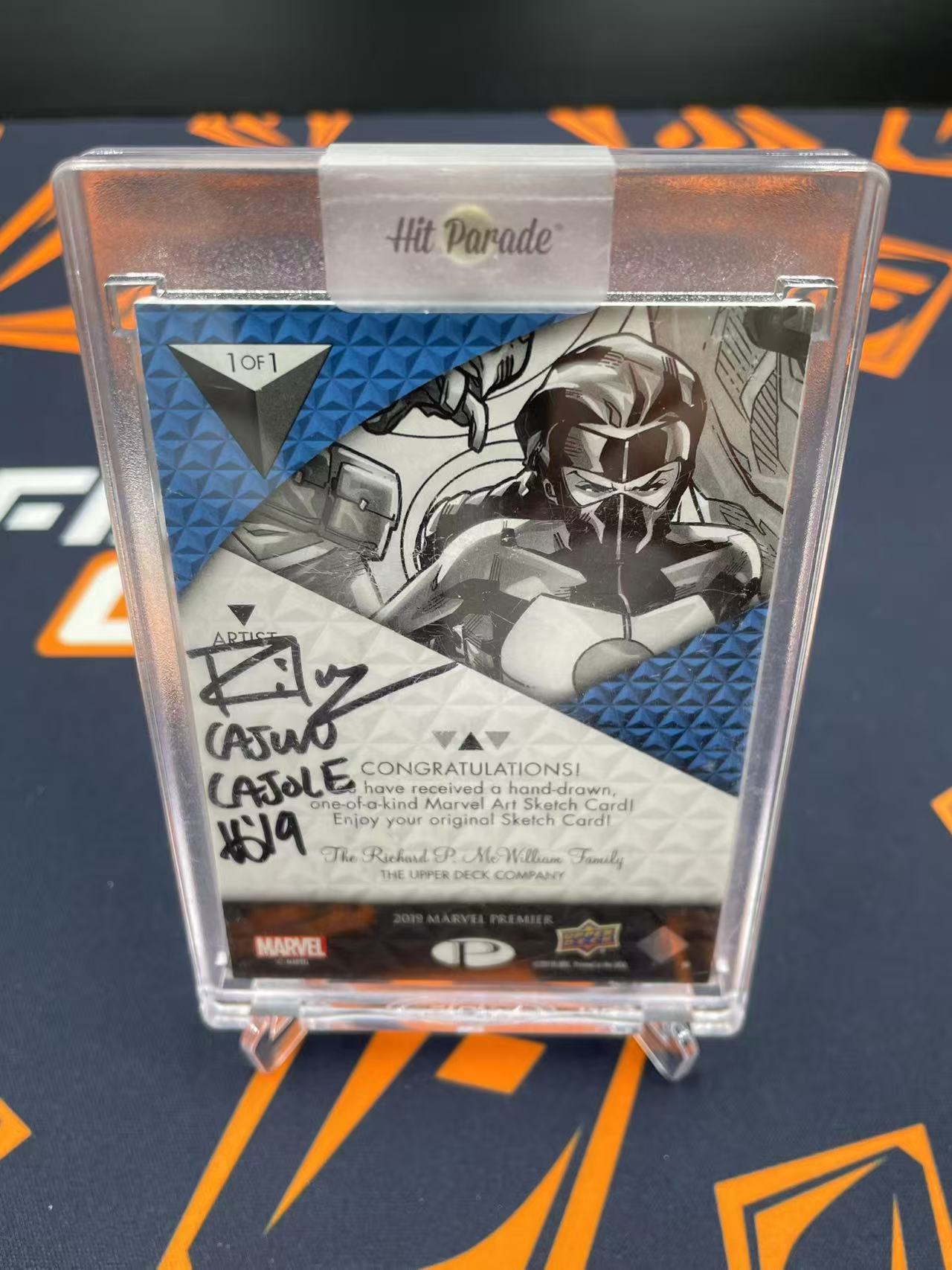 2019 Marvel (MCU) Upper Deck 漫威 Premier 大铁盒 手绘卡 Sketch 【缇缇代拍】 1/1编 Synapse 突触 画师 亲笔签名 值得收藏 天空城