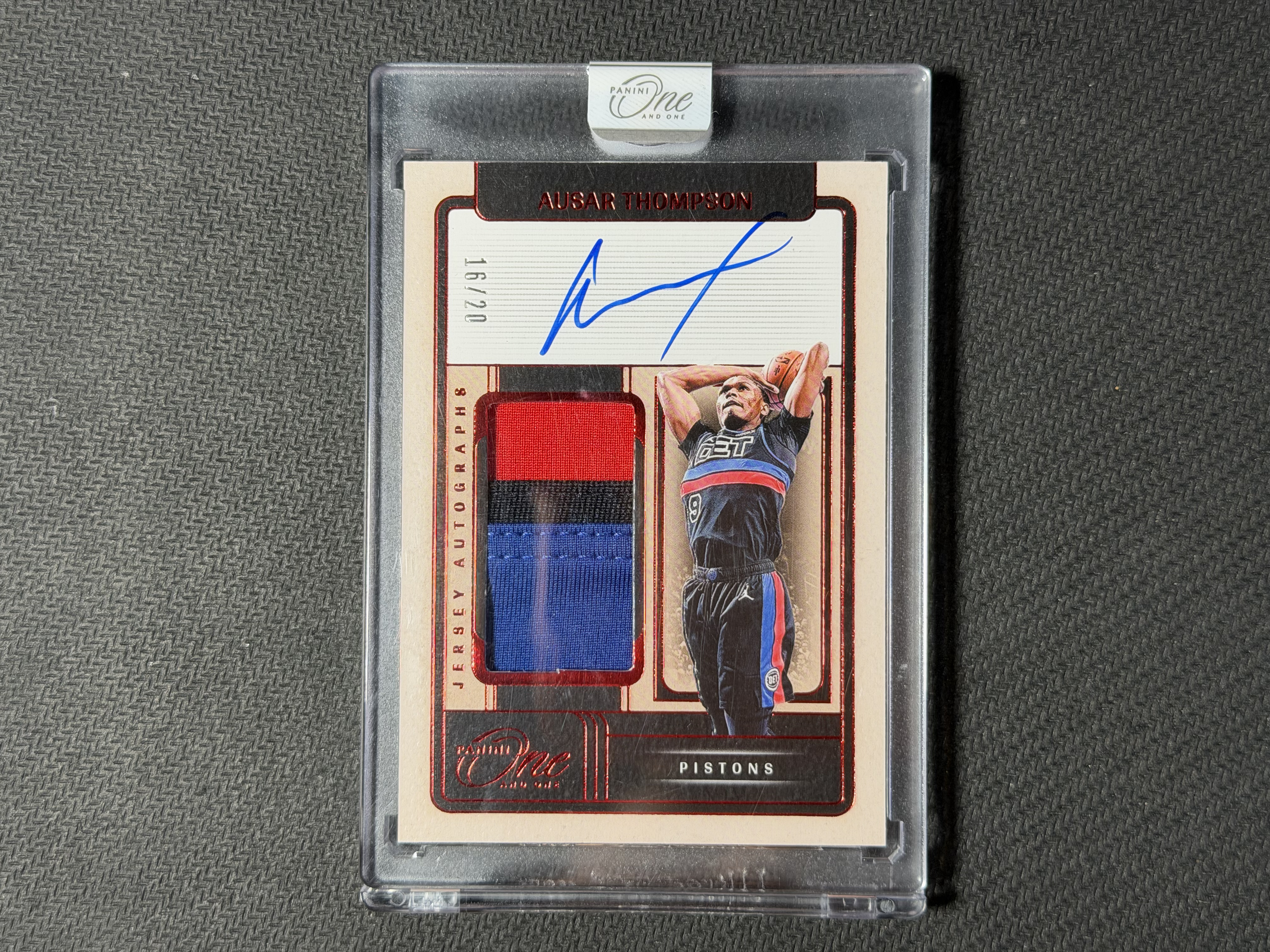 2024-25 Panini One and One Ausar Thompson 🤞不顶价 不做价🤞活塞 奥萨尔 汤普森 16/20编 低编 红平行 签字卡签 JA 亲穿球衣暴力切割PA 原封砖
