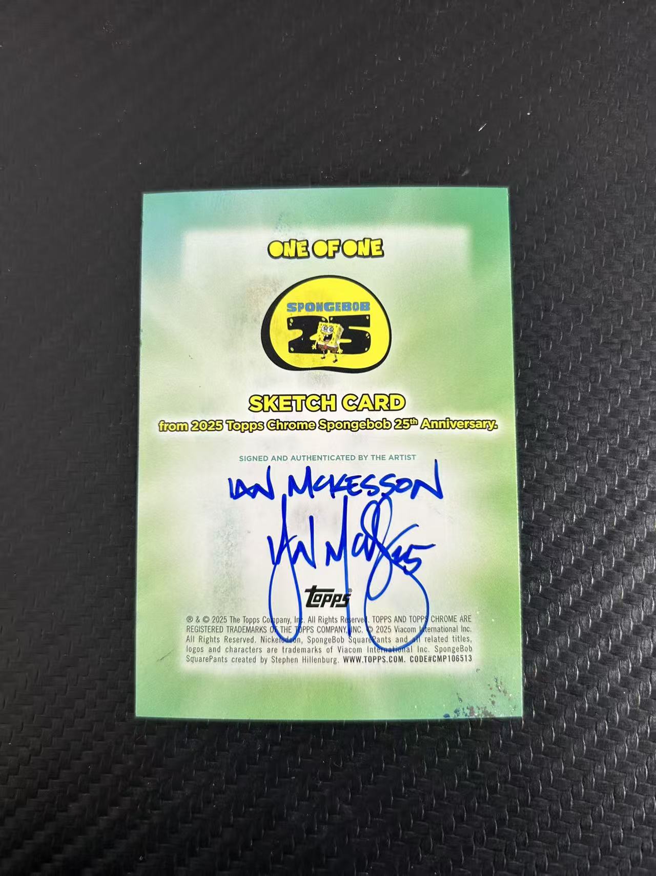 2025 Topps High Topps SpongeBob SquarePants 【灯灯拍卡】25周年纪念 复活岛人像屋 画师 手绘 章鱼哥的家 签字 卡签 1/1 一编一 稀有 【CLOWN】