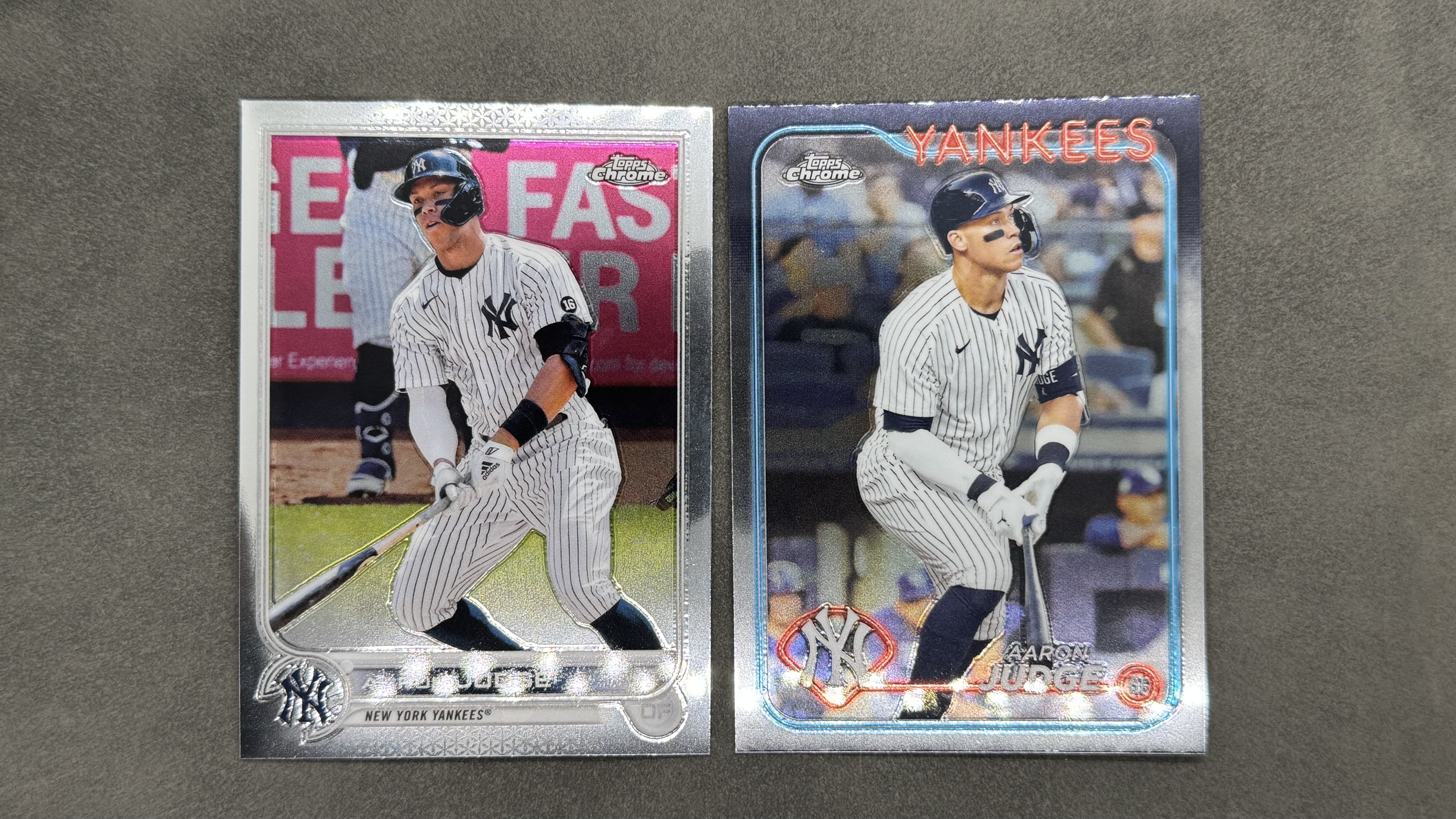 2024 Topps Chrome Aaron Judge 洋基队 阿隆贾奇 法官 美联MVP 不同年份base 值得收藏 卡品如图 2张打包