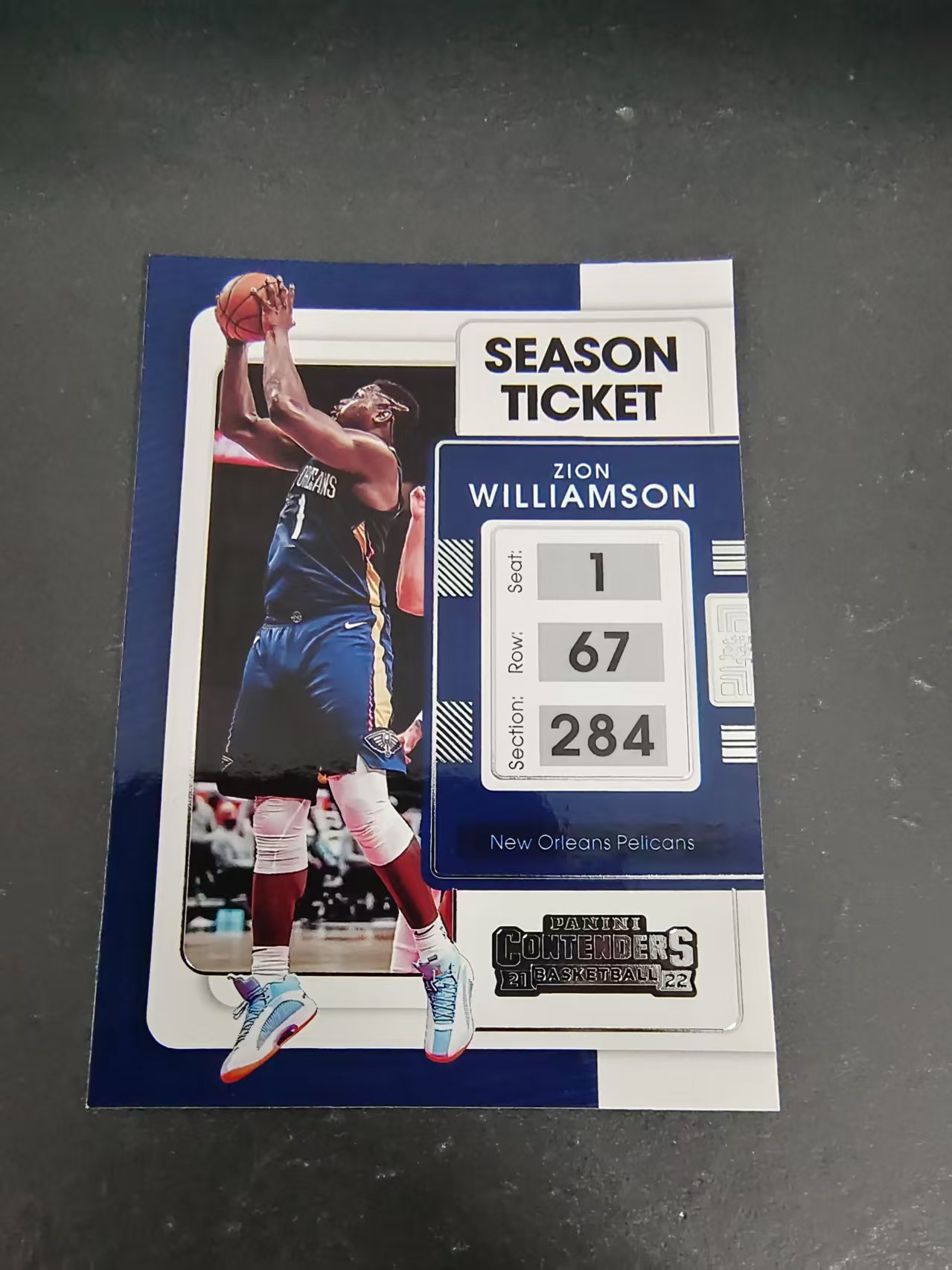 【可合并,不累计】2021-22 Panini Contenders Zion Williamson 锡安 威廉姆森 胖虎 蔡恩 鹈鹕 球票 边角瑕疵 #35