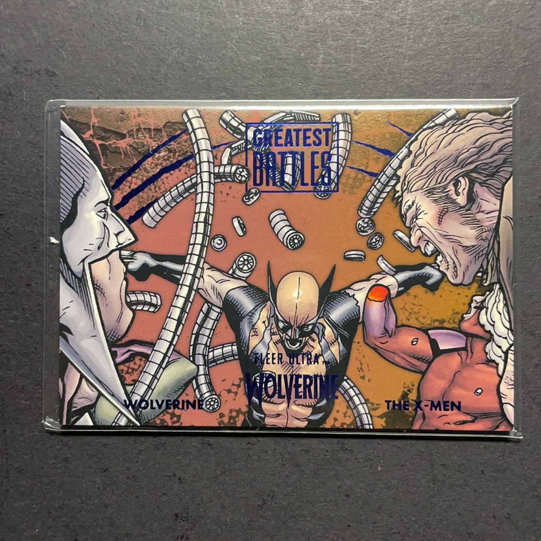 2024 Fleer Marvel (MCU) Ultra金刚狼 金刚狼vsX战警 金刚狼经典战斗特卡蓝平行181编 GB21 2024 漫威Fleer Ultra金刚狼系列 粉条代拍