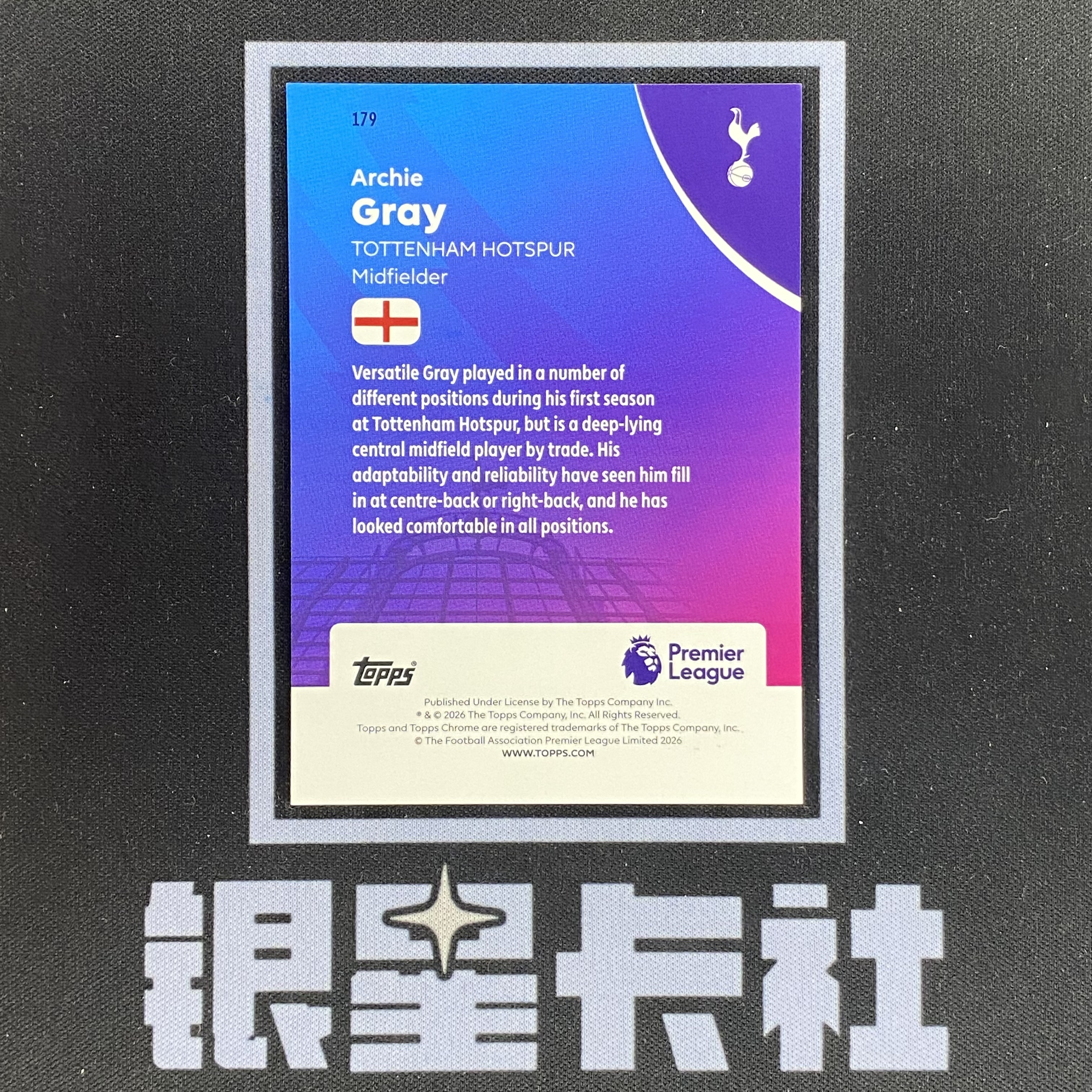 【银星拍卖】2025-26 Topps 英超 Chrome Archie Gray 元年TC 阿奇 格雷 198/275编 黄折 未来之星 ...