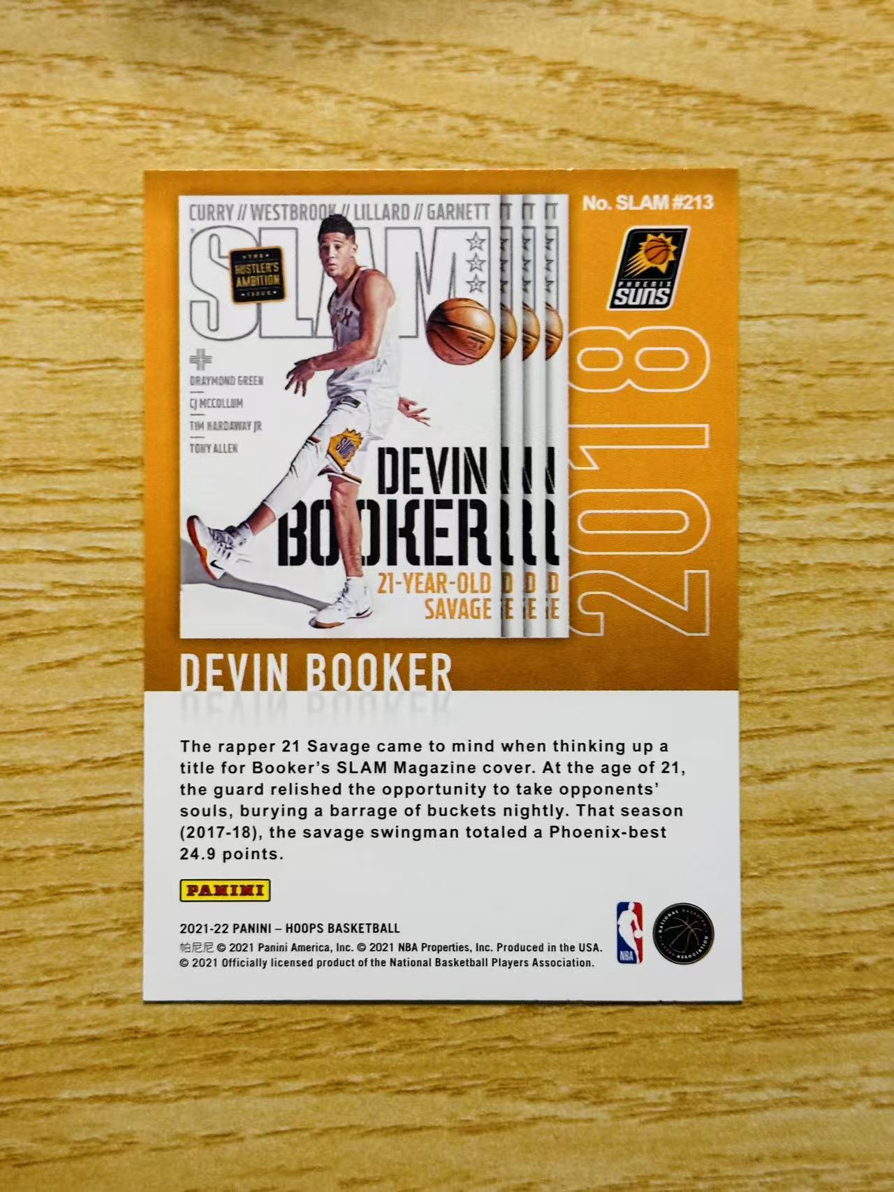 2021-22 Panini NBA Hoops Devin Booker 嘿嘿代卖 德文 布克 杂志 特卡 太阳 收藏必备