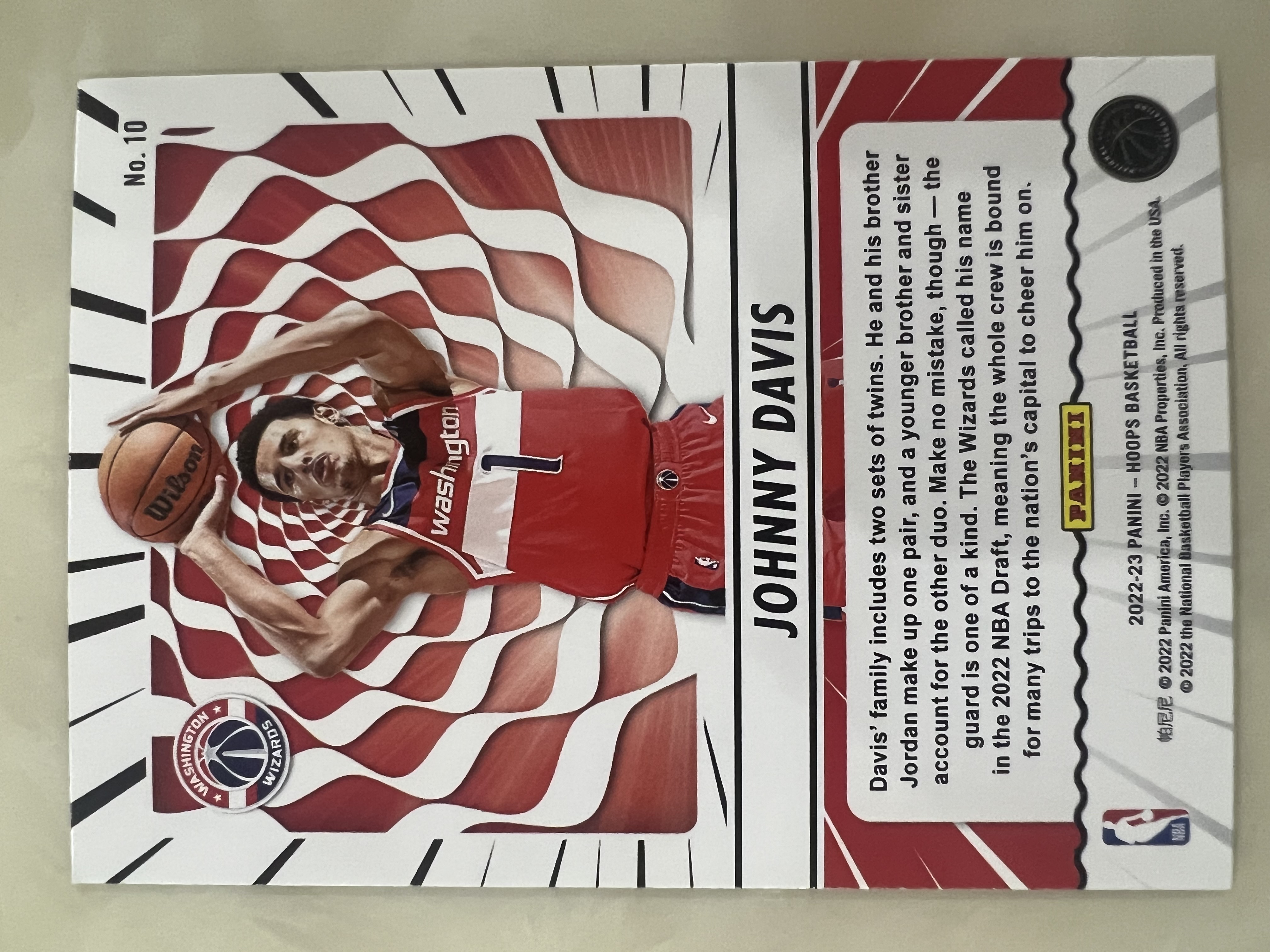 2022-23 Panini Hoops Johnny Davis 约翰尼 戴维斯 奇才队 Class Action 特卡 银标 未来可期 值得收藏 选图精美 卡品如图 凑套必备