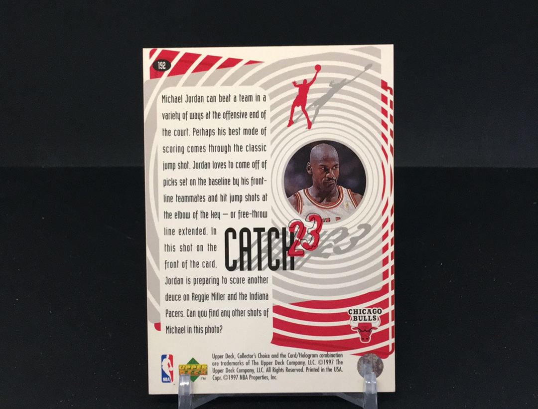 【DC拍卖】4.27CR7(微瑕)1997 Upper Deck Collector's Choice #192 迈克尔・乔丹 经典跳投特卡 公牛队