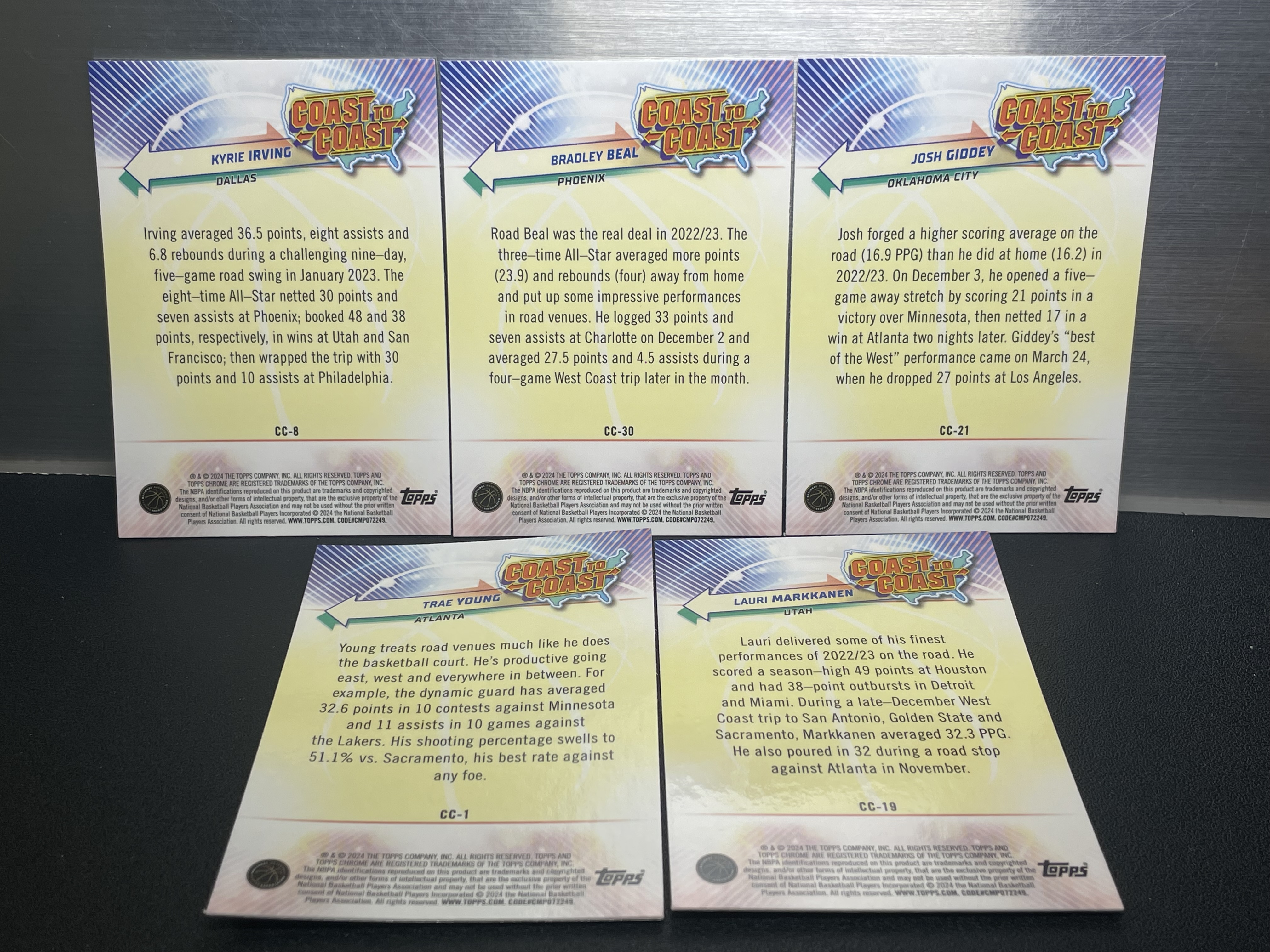 (C8) 2024 TOPPS 特卡 欧文 特雷杨 约什吉迪 等 近期大热球星 收藏必备 卡品如图 ! ! !