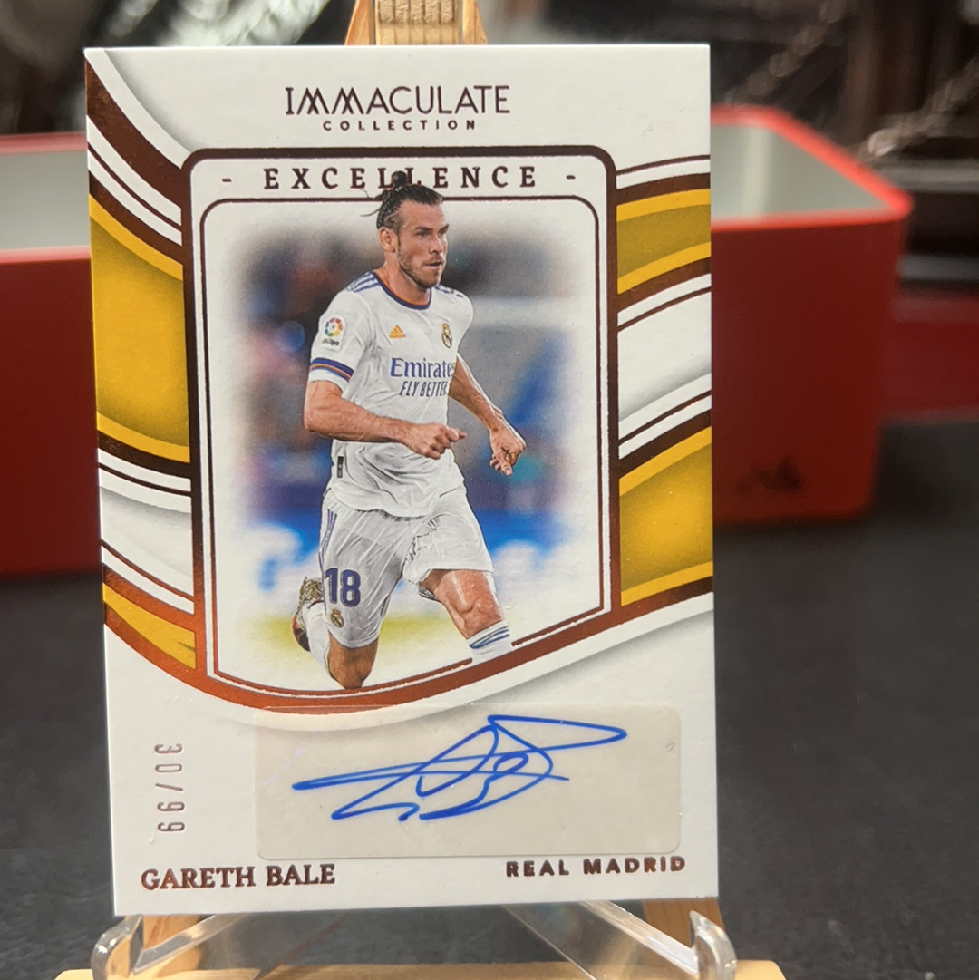 【SY代卖0497马萧萧-可累积-瑕疵看图】2023-24 Panini Immaculate Gareth Bale 皇马 加雷斯 贝尔 签字 99编