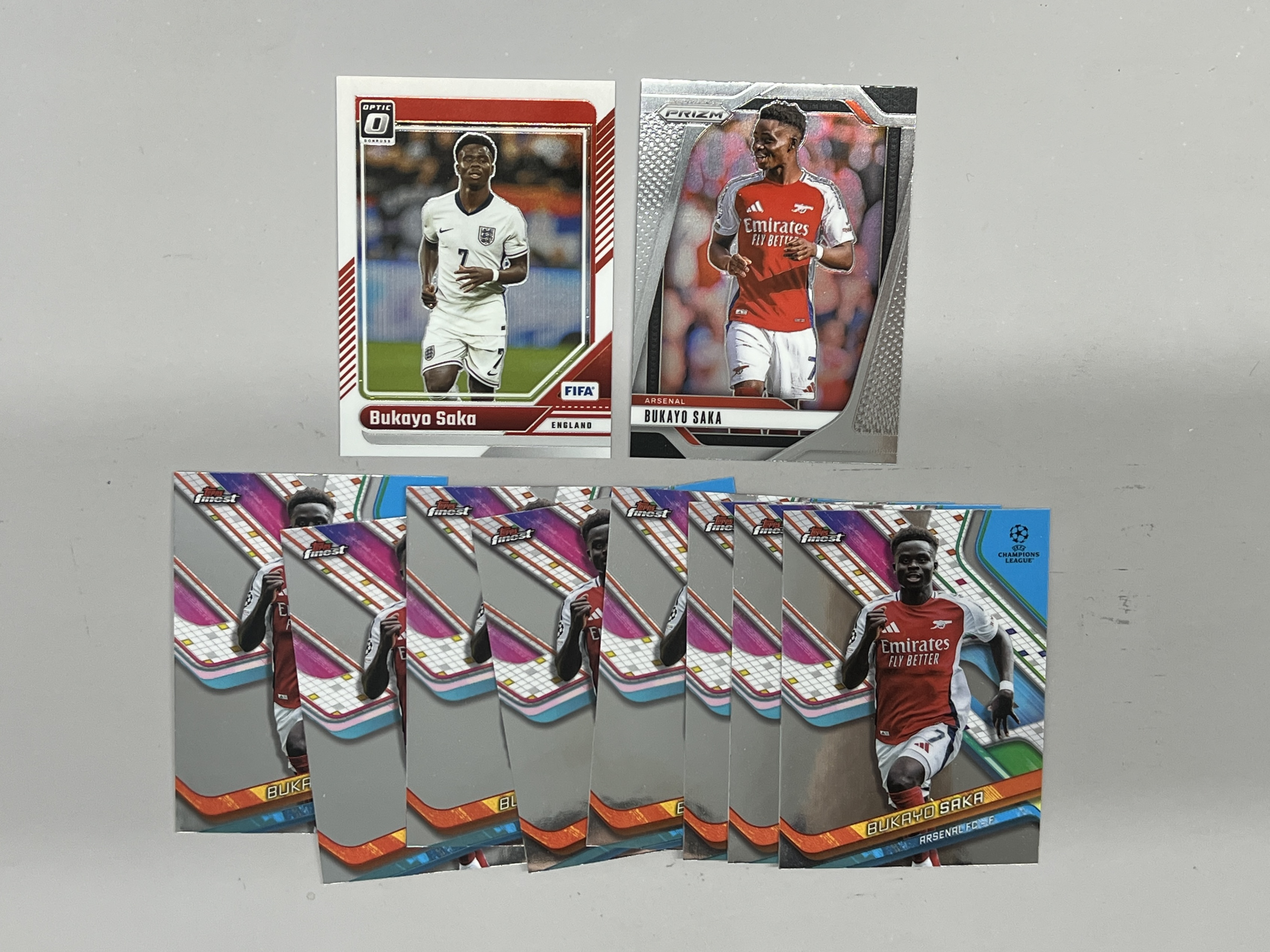 2024-25 Panini Donruss Prizm【挂机拍卖】帕尼尼 杜蕾斯 萨卡 英格兰 阿森纳 Topps Finest 10张lot 卡品如图