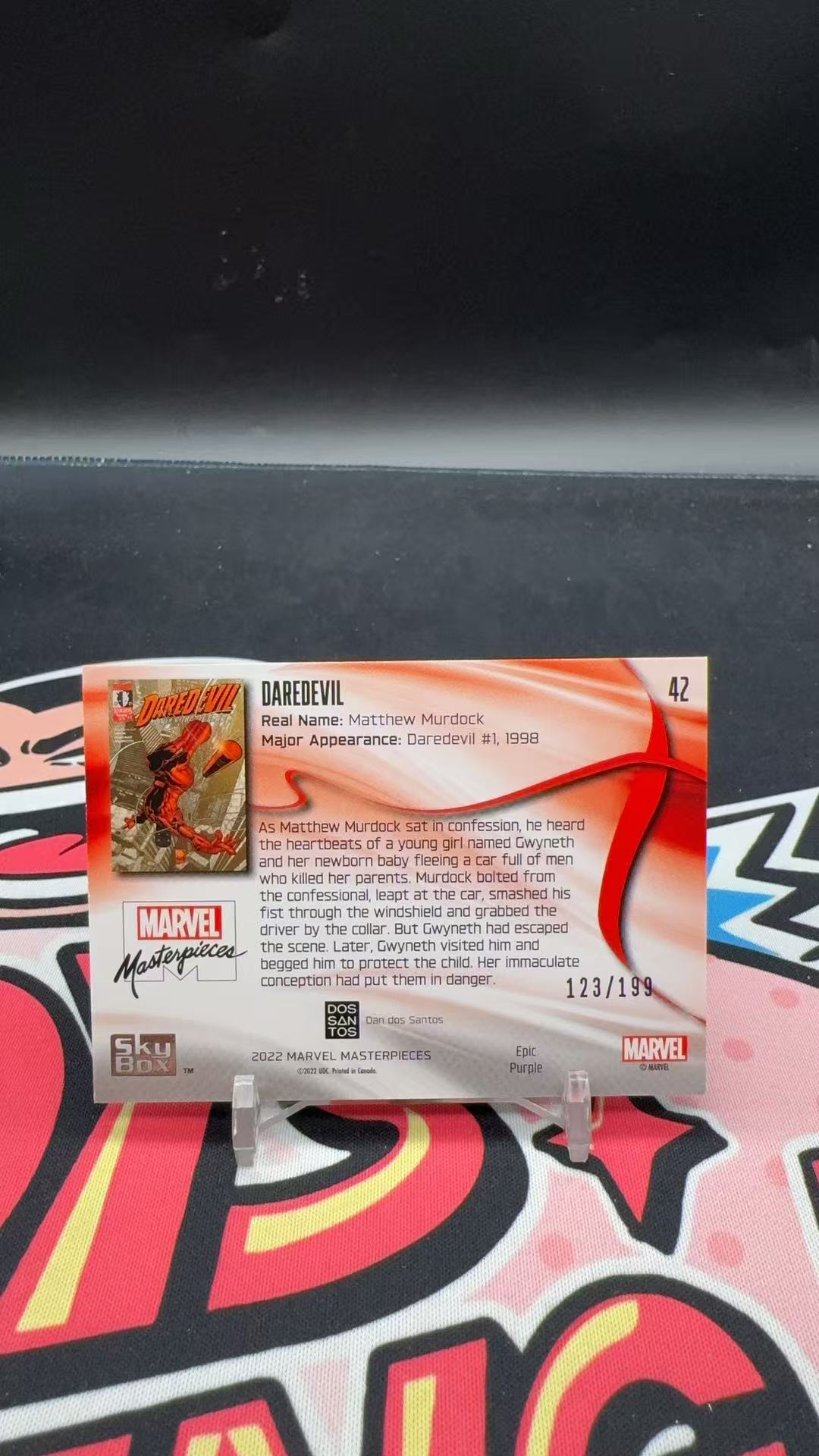 【玩具坑】2022 Skybox Marvel Masterpieces 漫威 大师杰作 紫平行 199编 夜魔侠