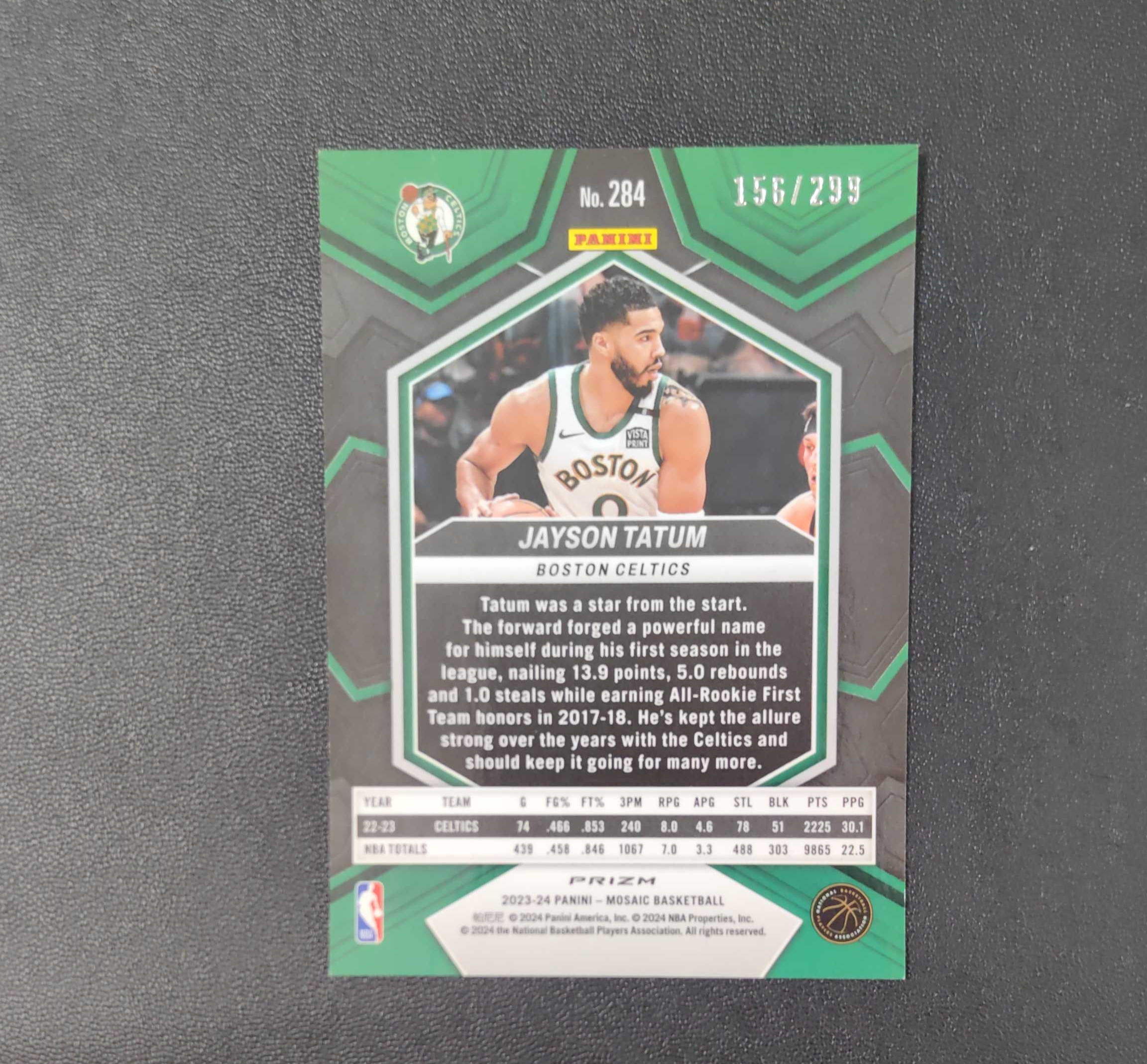 2023-24 Panini Mosaic Jayson Tatum 马赛克 红熔岩折 变形虫 /299编 杰森 塔图姆 獭兔 凯尔特人 东契奇 sga 库里 文班亚马 詹姆斯 多张再拍