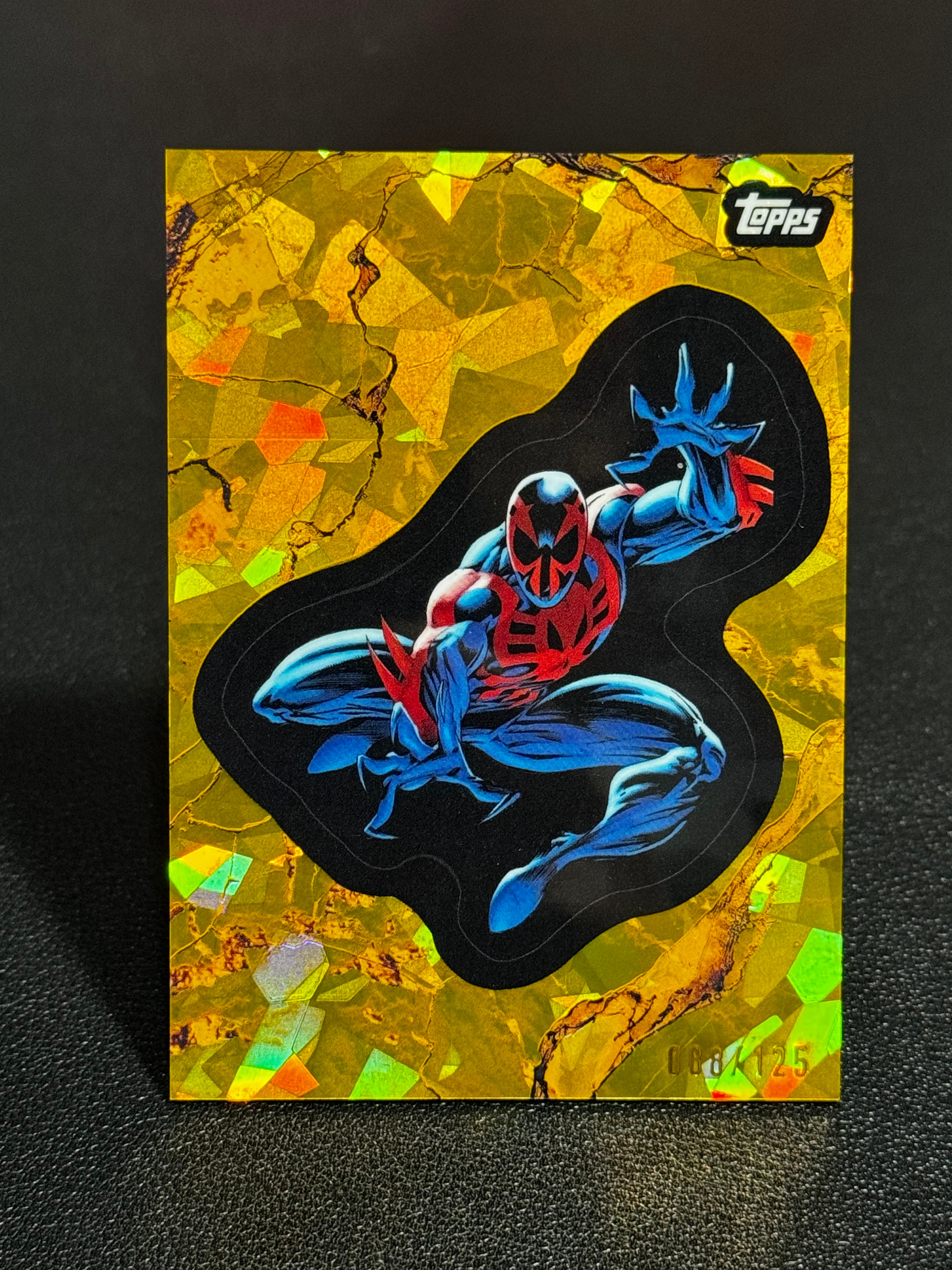 2025 Topps Marvel (MCU) Comic Book Heroes 1975 黄金年代 漫威 金折 碎冰折 125编 Spider-man 蜘蛛侠 2099 #143 LWDG