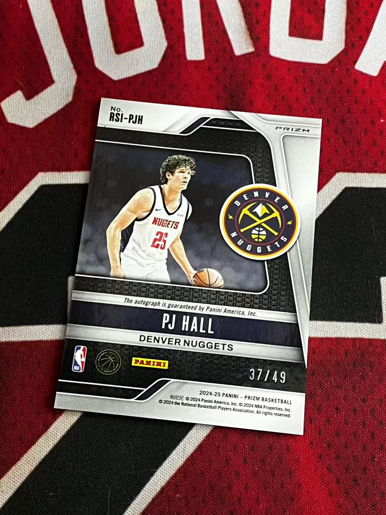 【接寄拍费率低至5%含卡淘手续费】2024-25 PANINI PRIZM PZ系列 掘金 新秀RC PJ霍尔 49编 签字卡 正新秀签字卡 蓝折 折射 专收凑套必备【烂臭嘴拍卖】