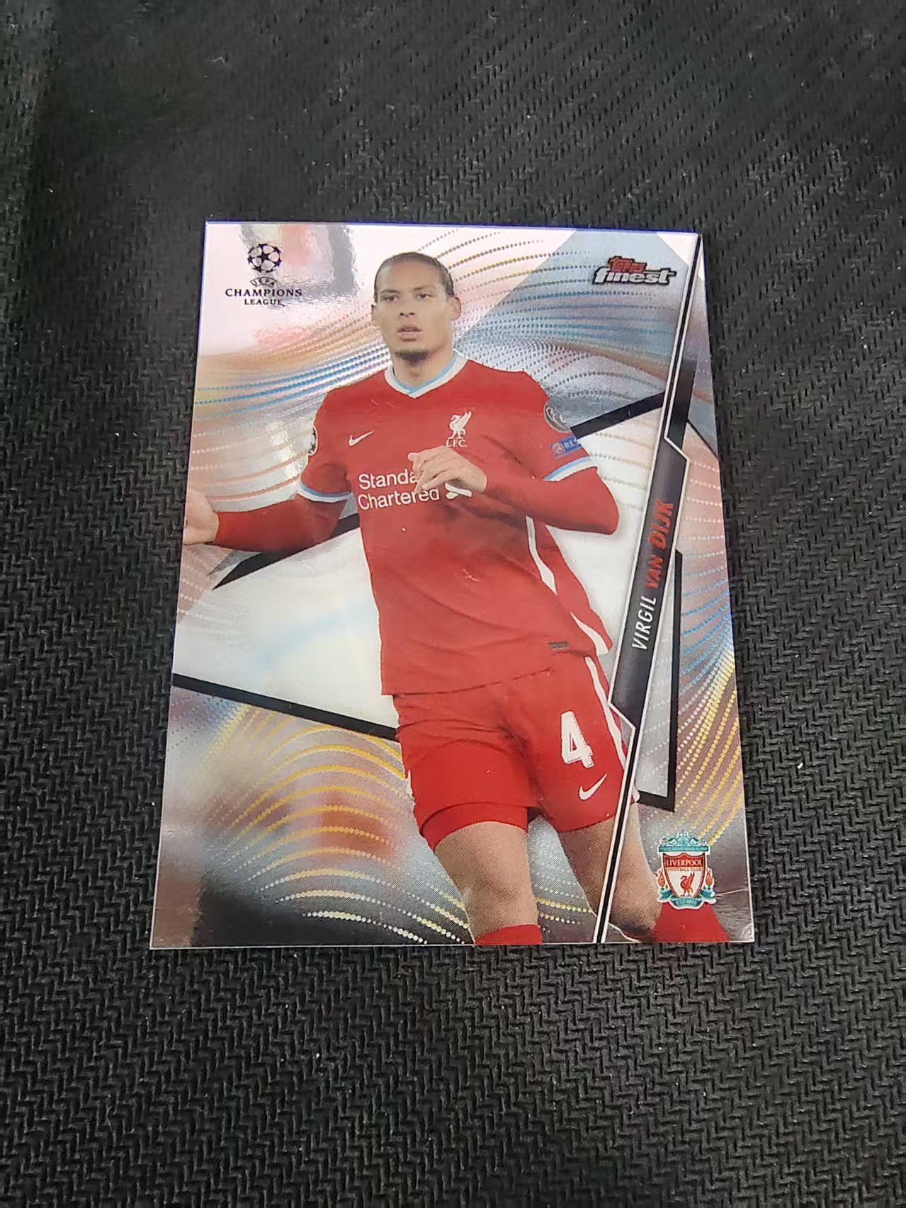 【可合并,不累计】2021 Topps Finest Virgil van Dijk 利物浦 范戴克 欧冠 划痕 边角瑕疵 #98