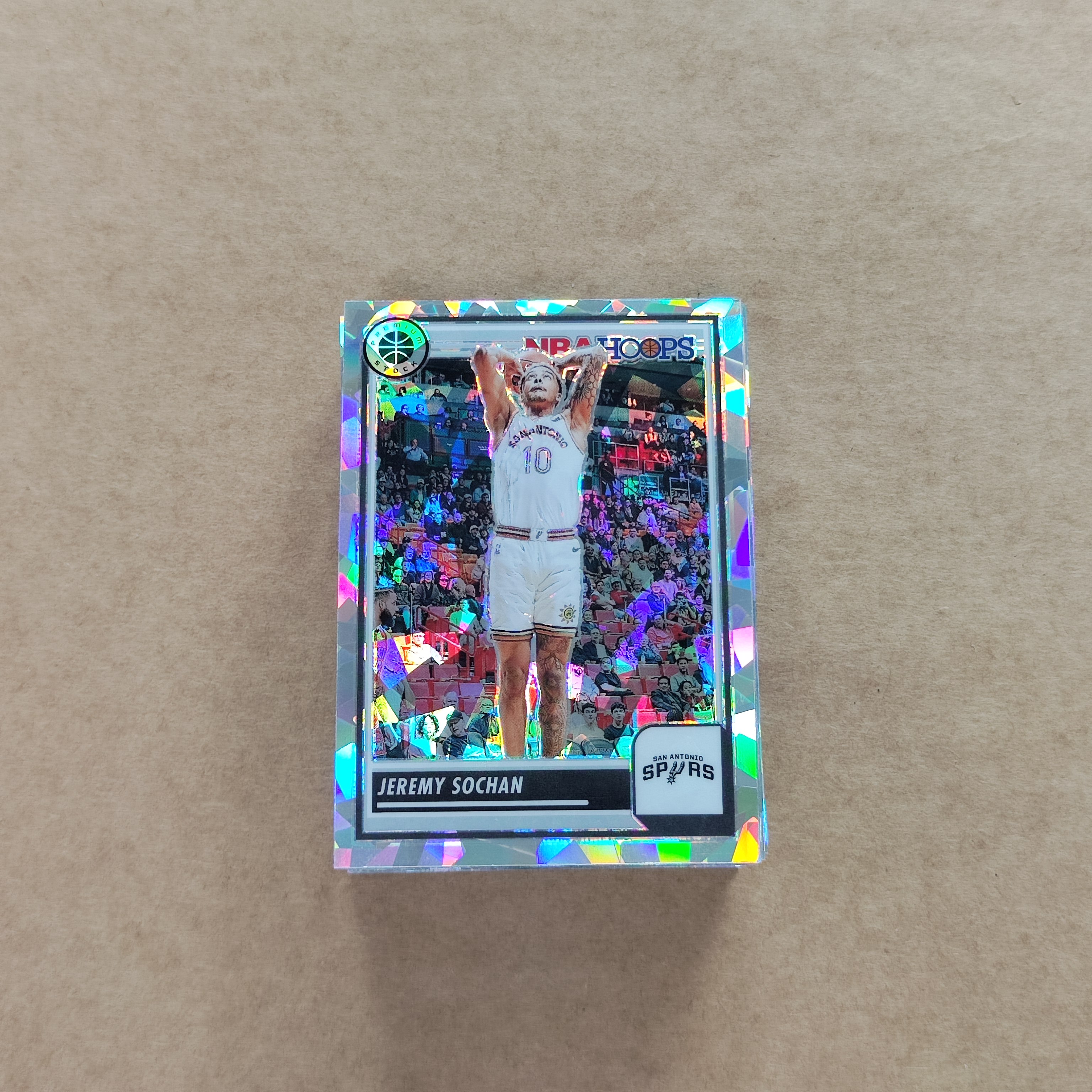 2023-24 【HADE拍卖-免费上拍/回款快】 hoops premium stock Jeremy Sochan 索汉  碎冰折 金属版 单卡base/ZKB79