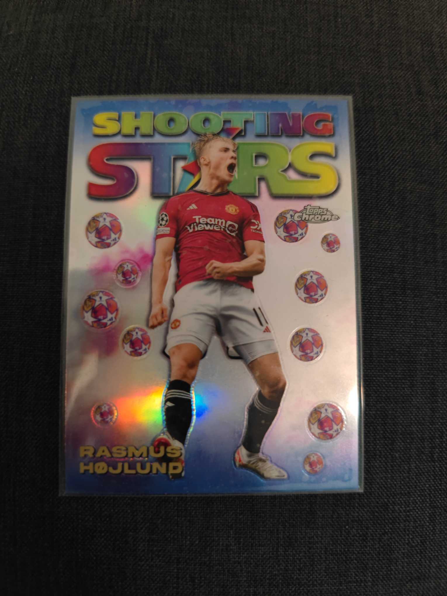 2024 Topps Chrome rasmus hojlund 霍伊伦 曼联 shooting stars特卡 银折 收藏必备 不保卡品 1-16
