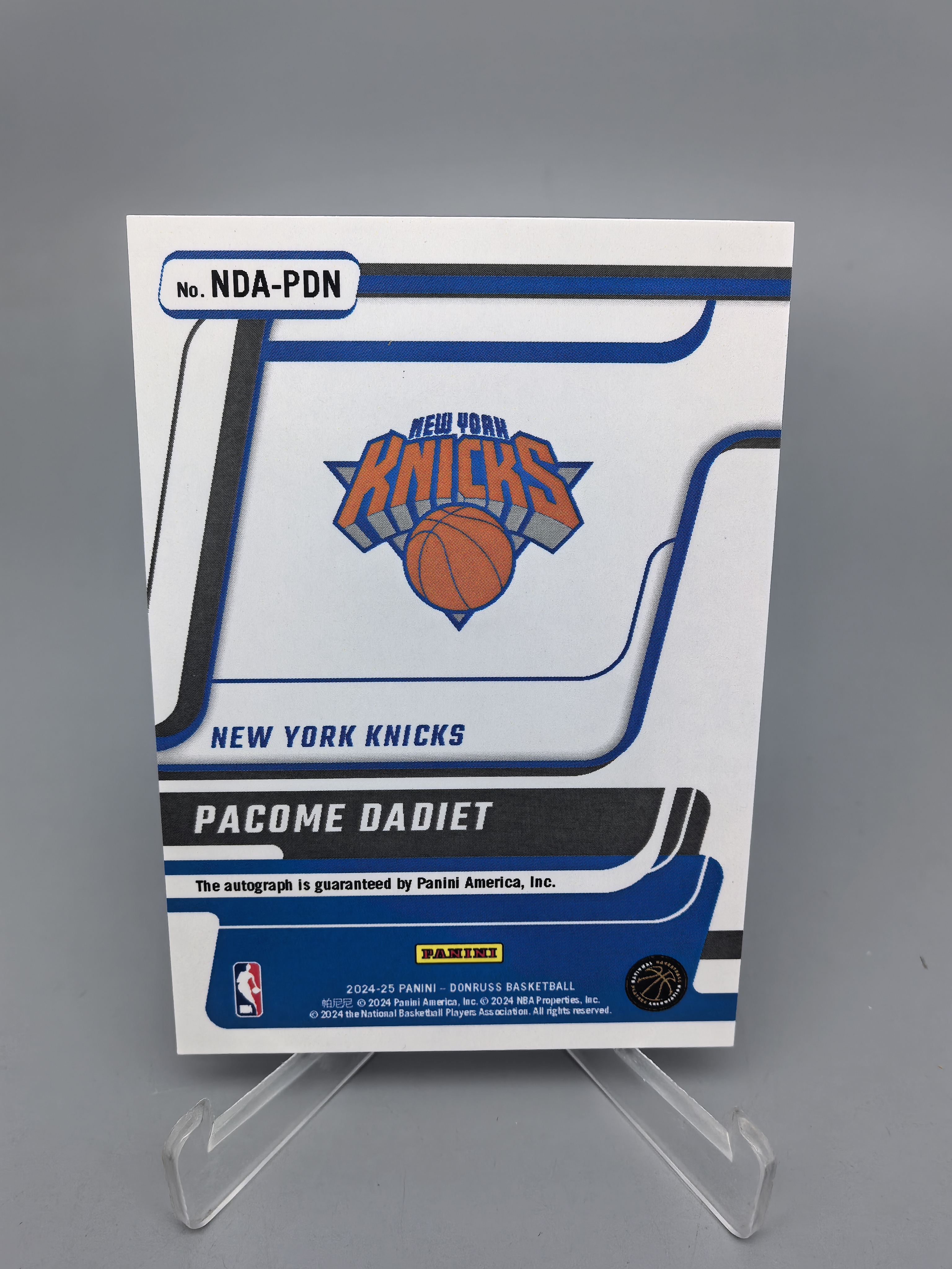 【坚果卡牌代拍】2024-25 Panini Donruss Pacome Dadiet RC杜蕾斯 新秀 尼克斯 达迪耶 大比例 明日签 卡签 签字 SSP 阿顺1027