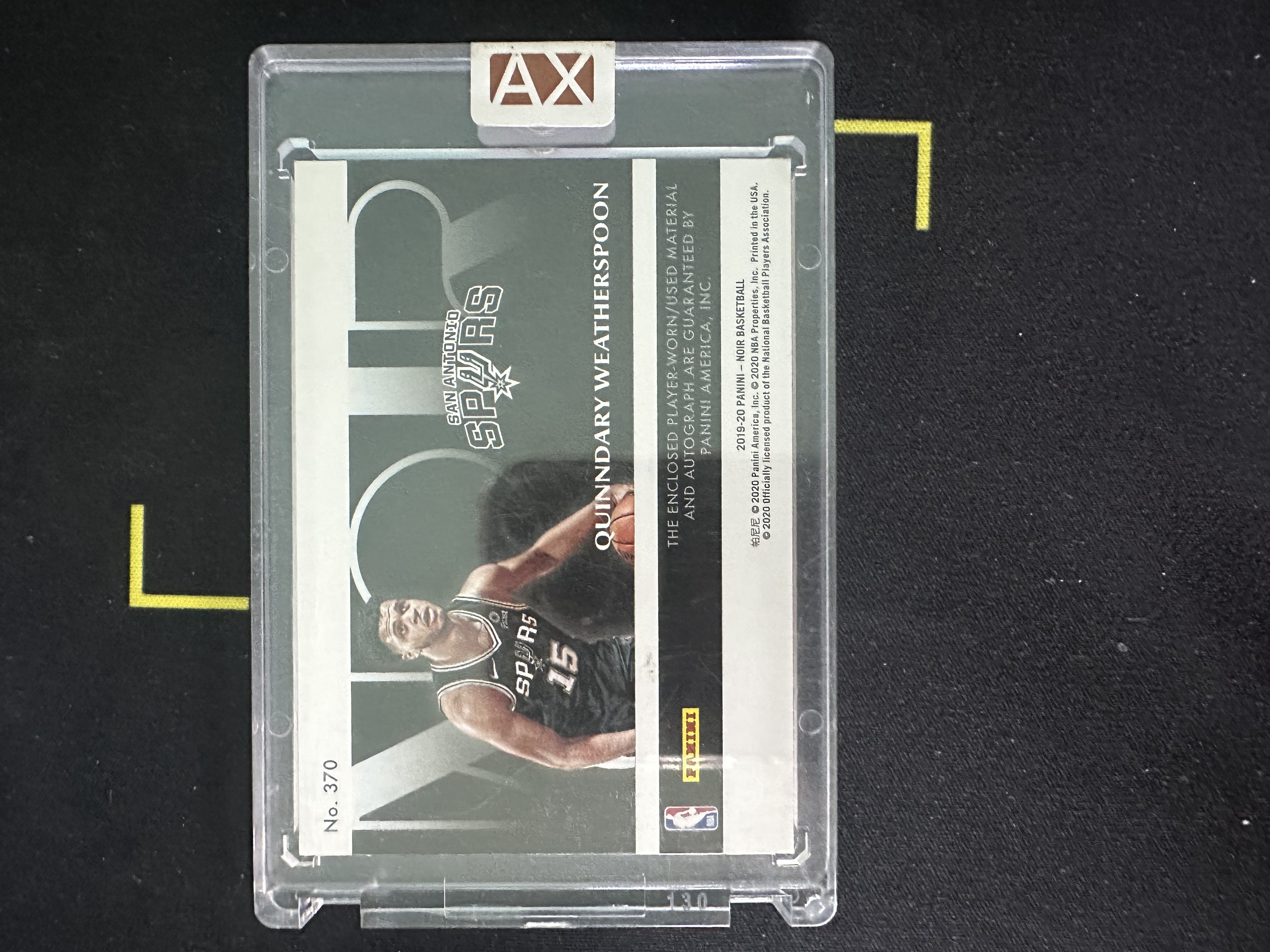 2019-20 Panini Noir Quinndary Weatherspoon RC 【风】帕尼尼诺尔系列 RC 切割卡签 奎因达里.韦瑟斯庞 97/99编