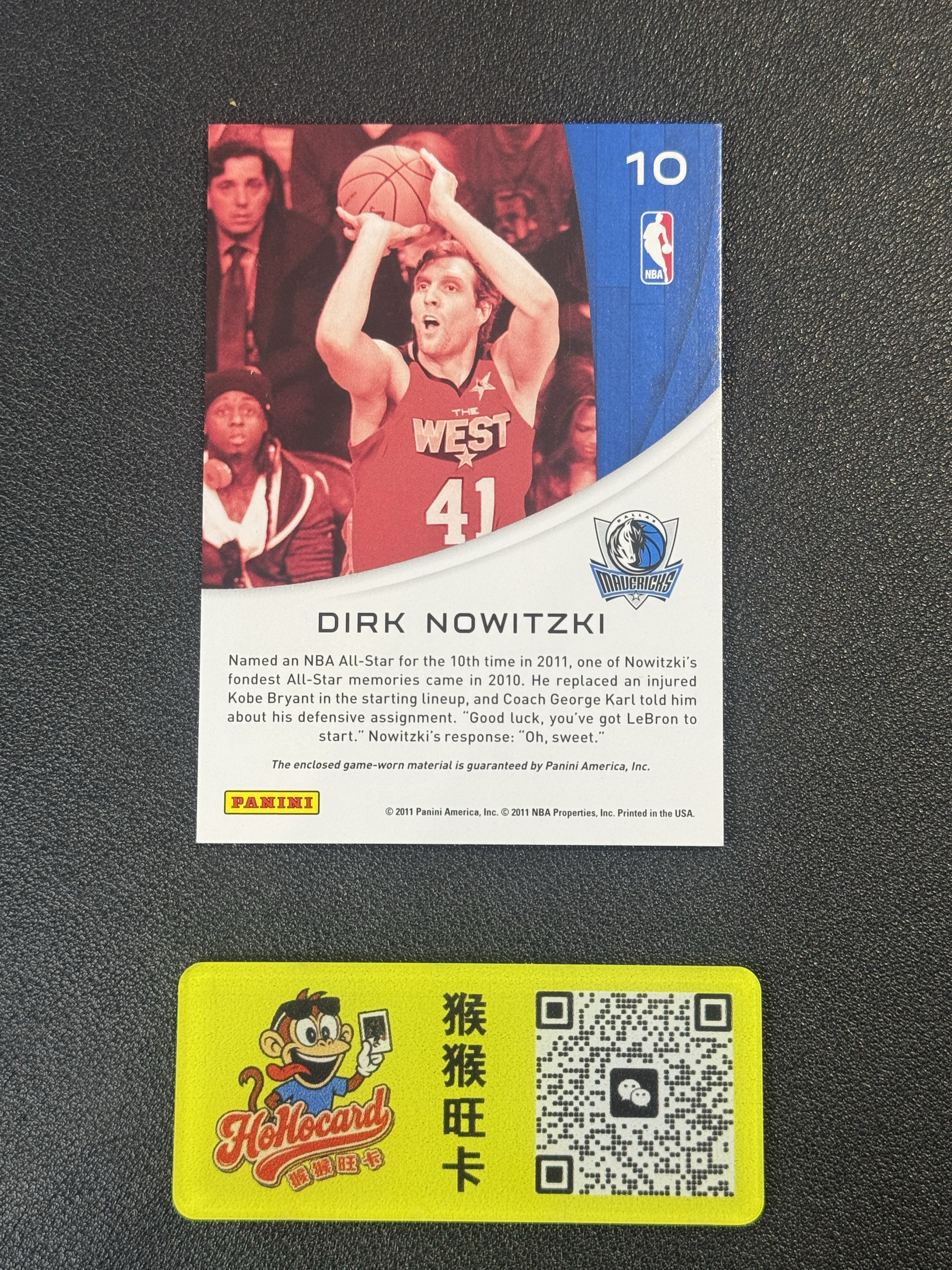 2011 Panini NBA Season Update Dirk Nowitzki 【猴猴旺卡】独行侠 德克 诺维茨基 德国战车 物料 球衣 卡品如图 接代拍 28a 【朱哥】